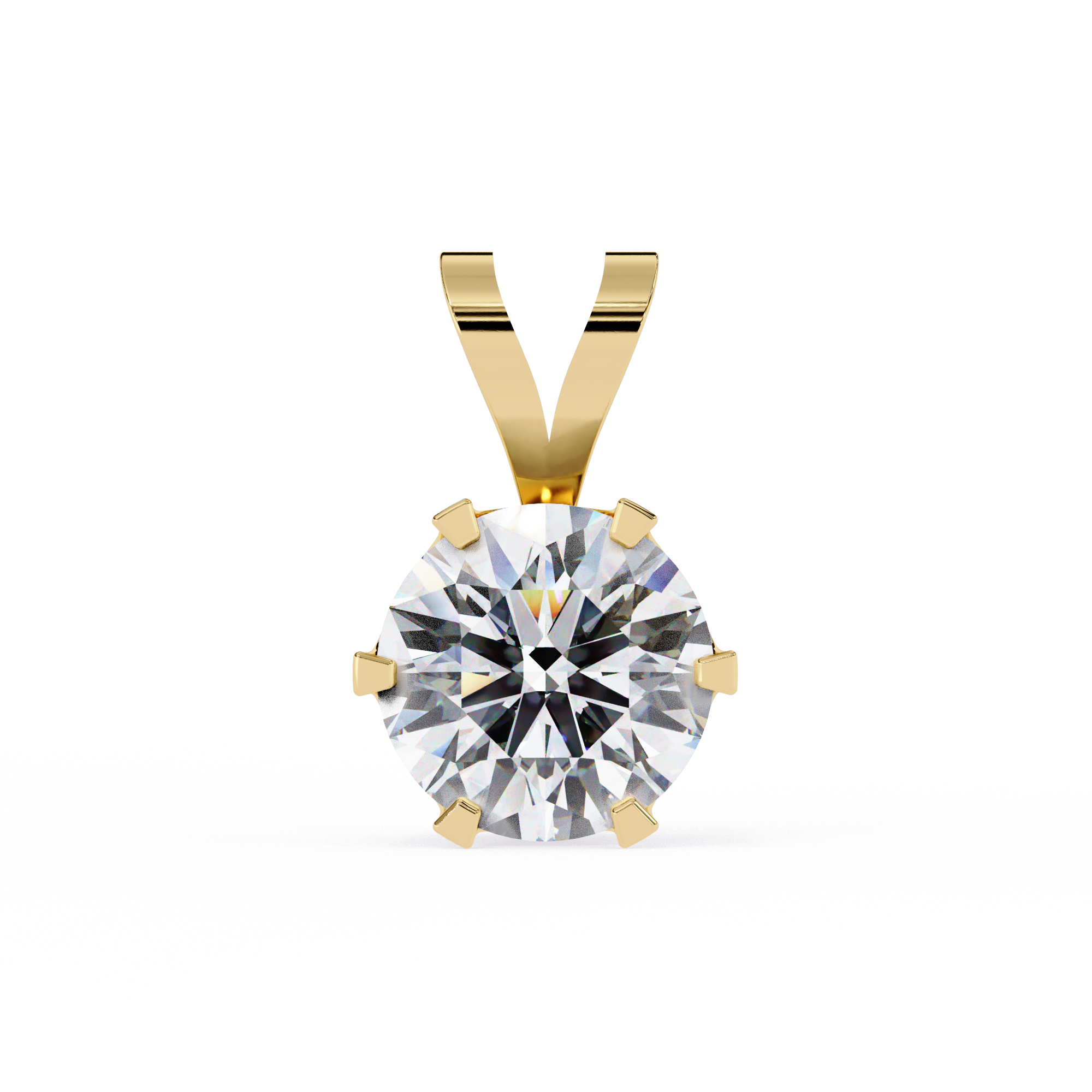 2.14 Carat Round Shape Lab-Grown Diamond Pendant Necklace – E Color VS1 Clarity