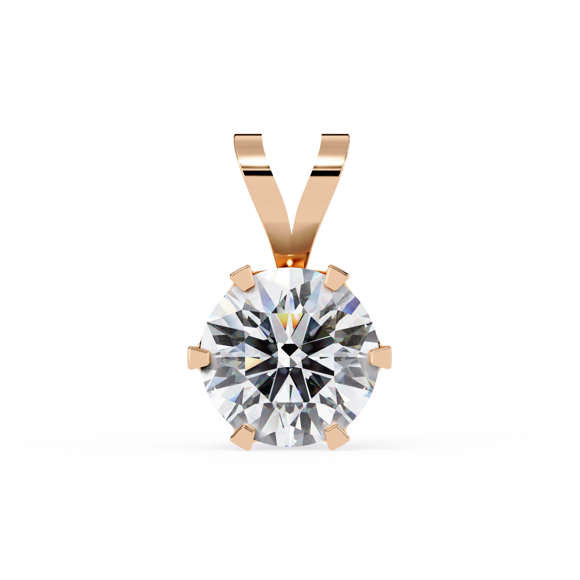 Solitairekart 2.14ct Round Brilliant Cut Natural Diamond Solitaire Pendant-H Color, VS1 Clarity