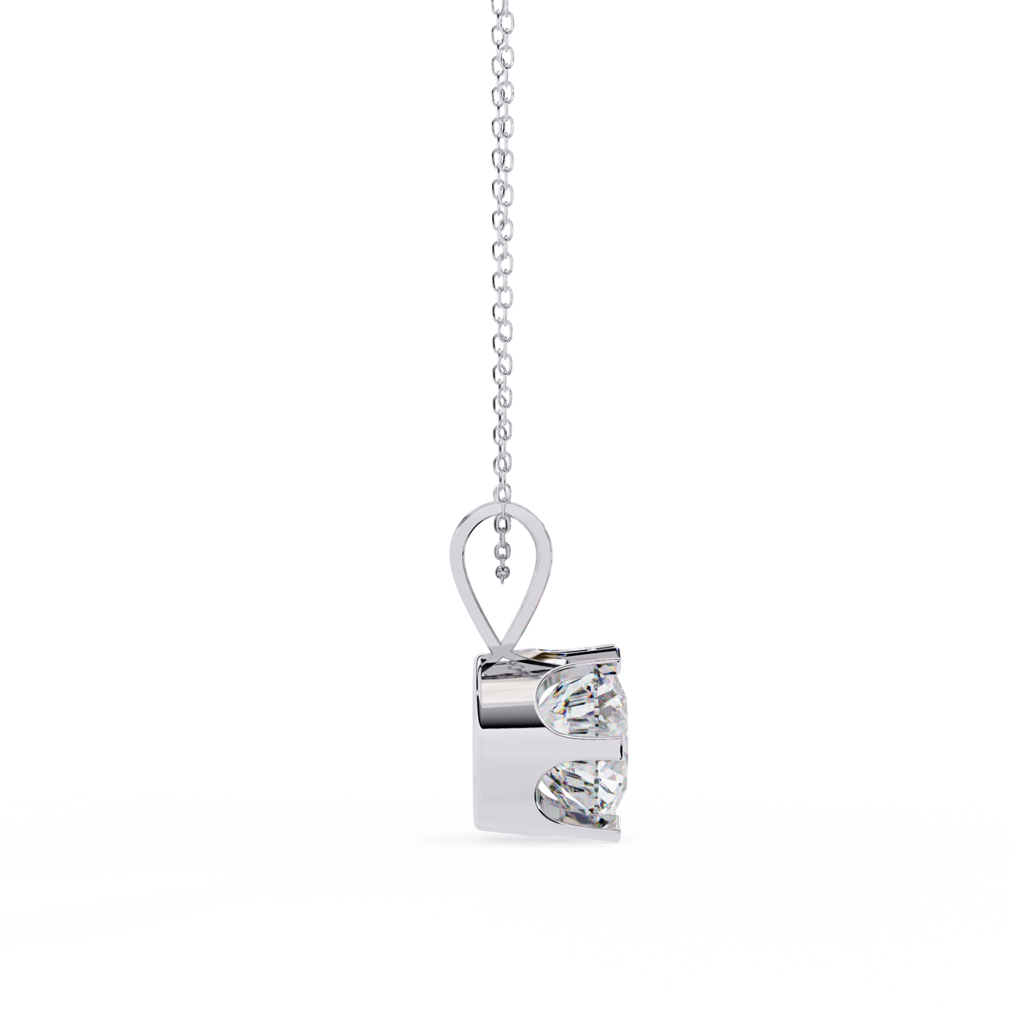 2.14 Carat Round Shape Lab-Grown Diamond Pendant Necklace – E Color VS1 Clarity