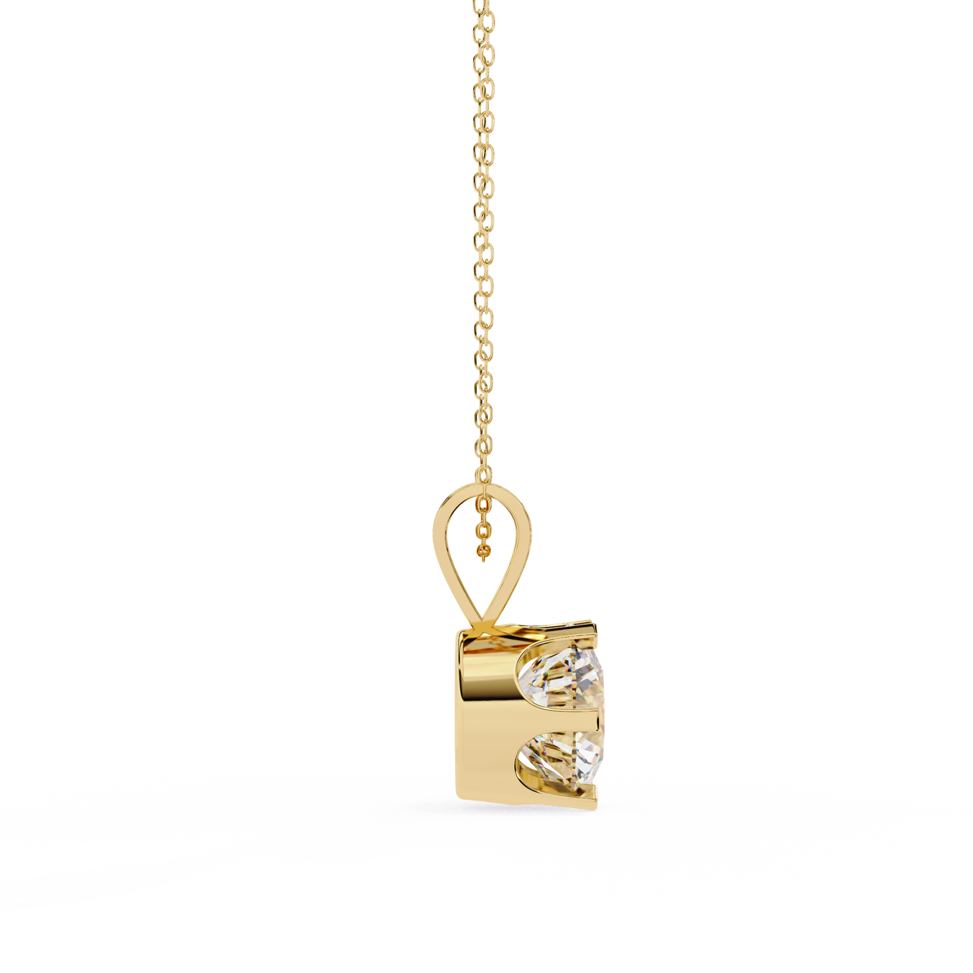 2.14 Carat Round Shape Lab-Grown Diamond Pendant Necklace – E Color VS1 Clarity
