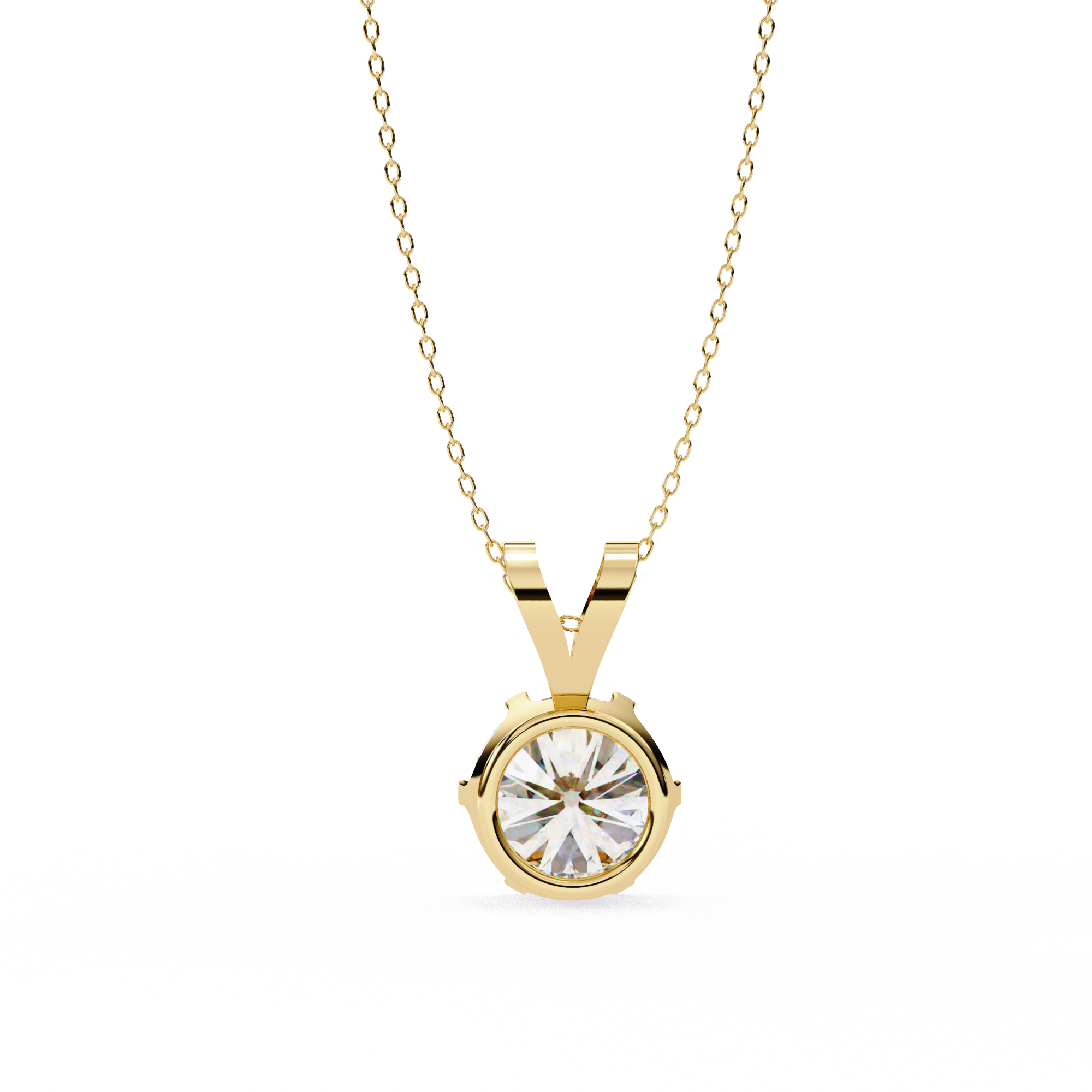 2.14 Carat Round Shape Lab-Grown Diamond Pendant Necklace – E Color VS1 Clarity