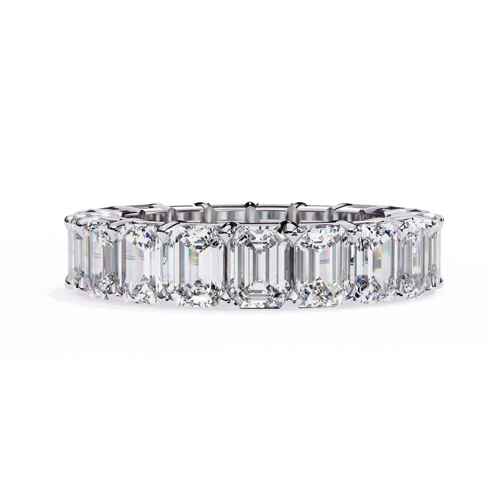 The Emerald Eternity Signature — 4.88 Carat EF/VS Lab Grown Diamond Ring