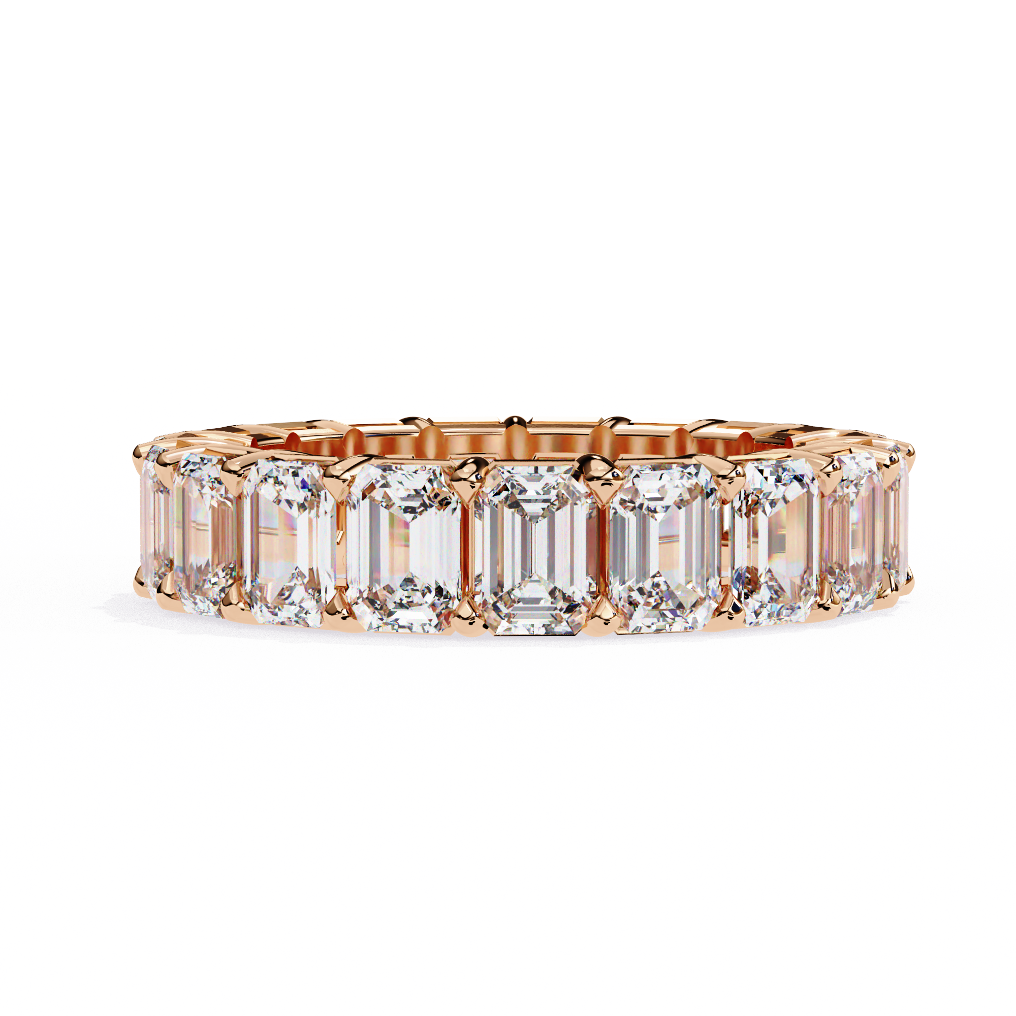 The Emerald Eternity Signature — 4.88 Carat EF/VS Lab Grown Diamond Ring