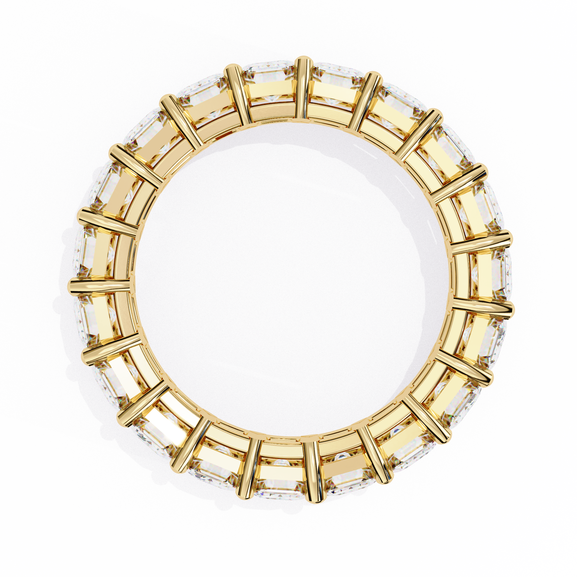 Solitairekart 4.88ct 14K Gold Studded Natural Diamond Band Ring-HI Color, VS-SI Clarity