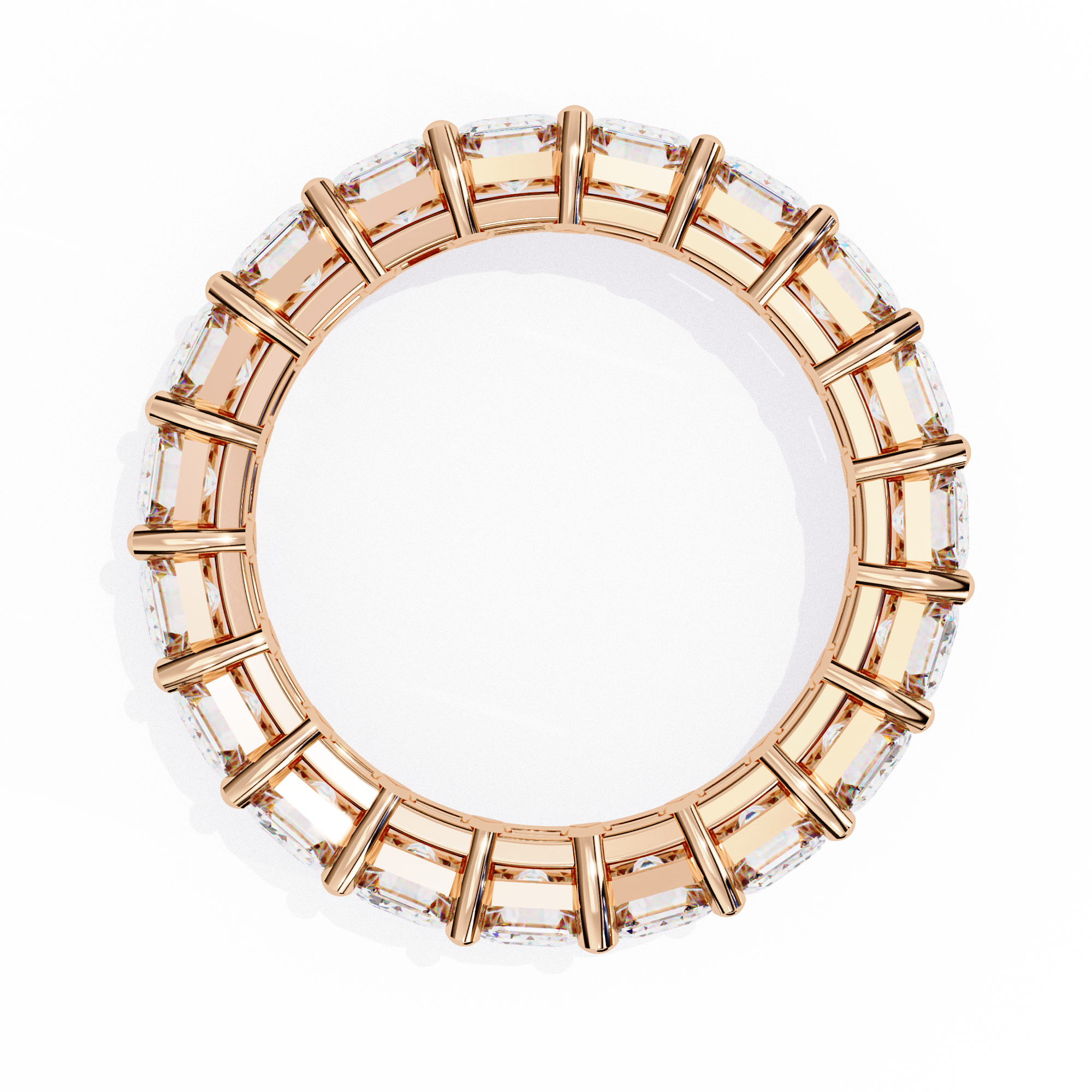 Solitairekart 4.88ct 14K Gold Studded Natural Diamond Band Ring-HI Color, VS-SI Clarity