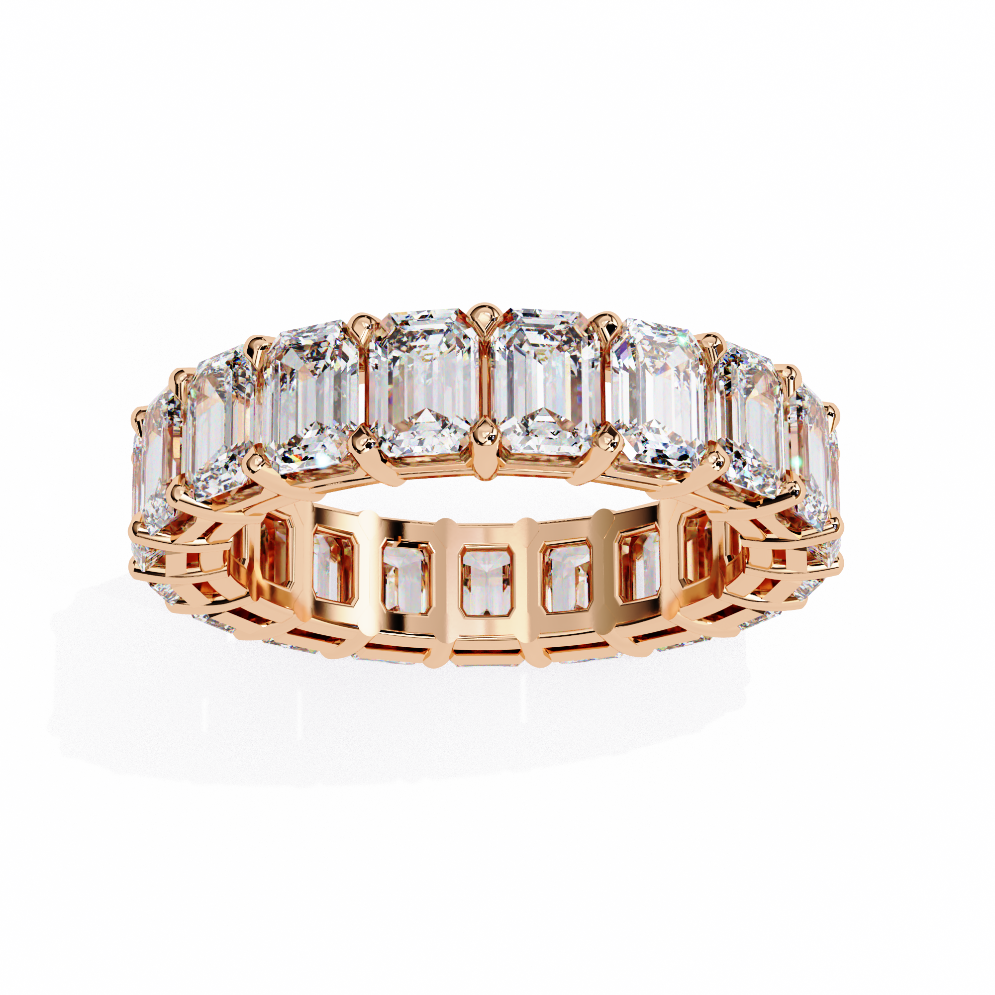 Solitairekart 4.88ct 14K Gold Studded Natural Diamond Band Ring-HI Color, VS-SI Clarity