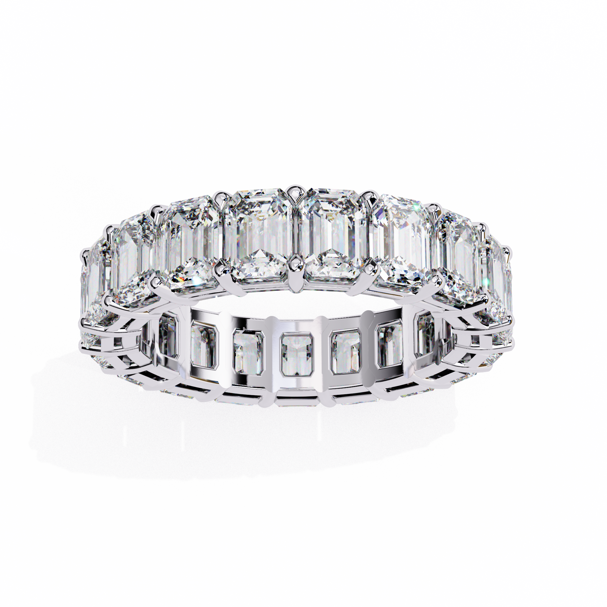 The Emerald Eternity Signature — 4.88 Carat EF/VS Lab Grown Diamond Ring