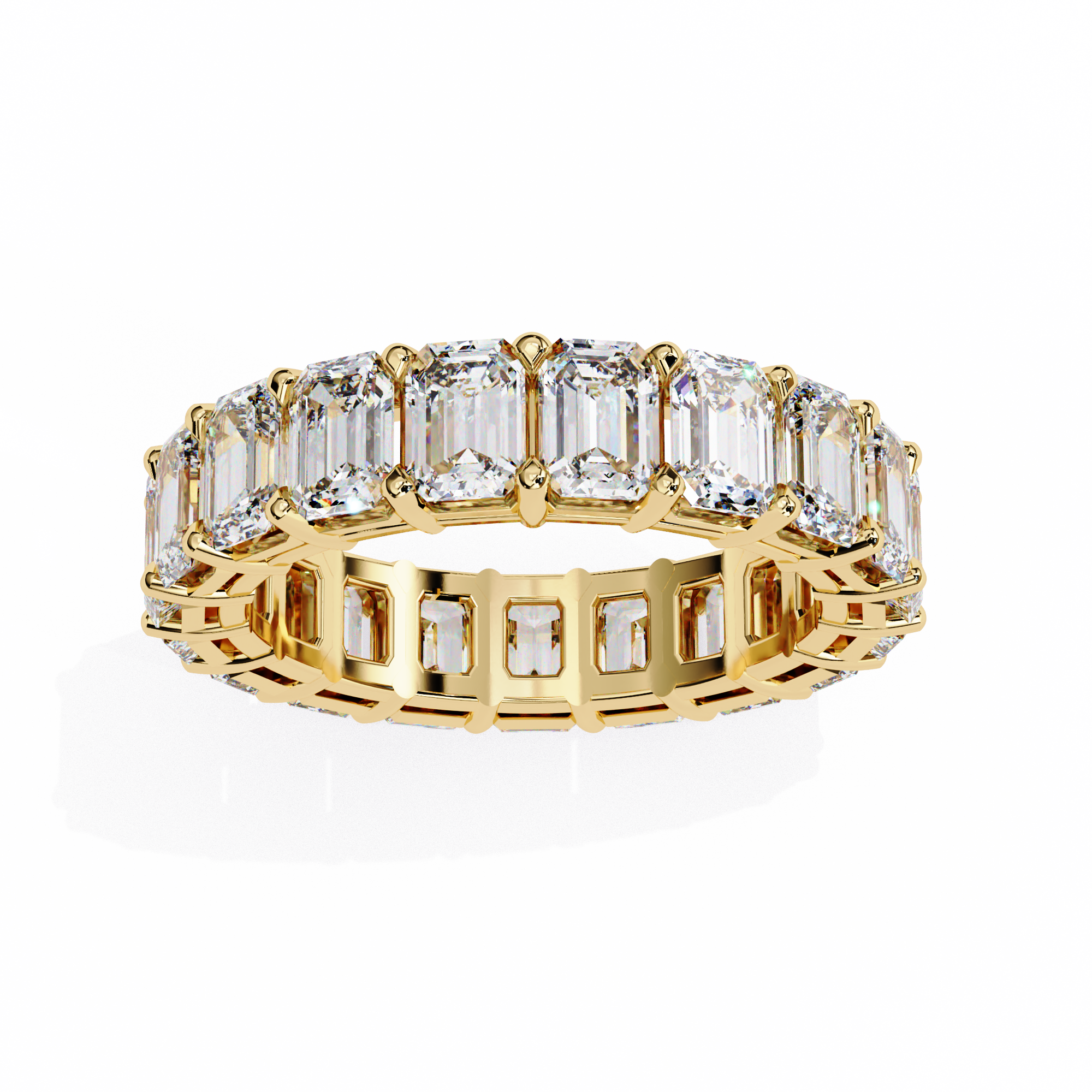 Solitairekart 4.88ct 14K Gold Studded Natural Diamond Band Ring-HI Color, VS-SI Clarity