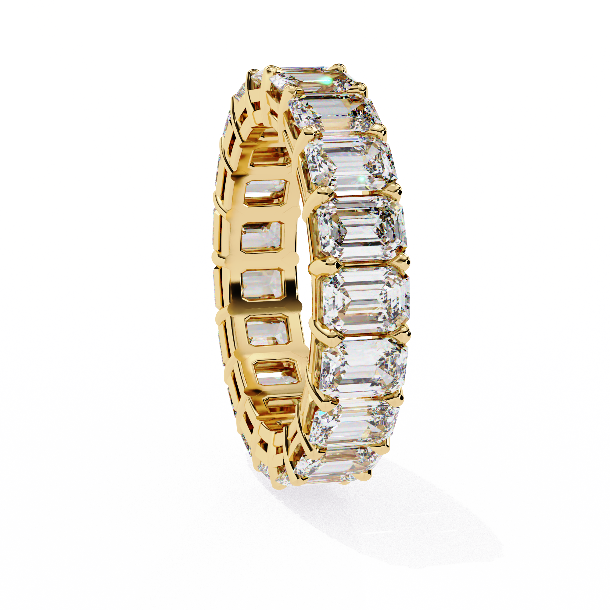 Solitairekart 4.88ct 14K Gold Studded Natural Diamond Band Ring-HI Color, VS-SI Clarity
