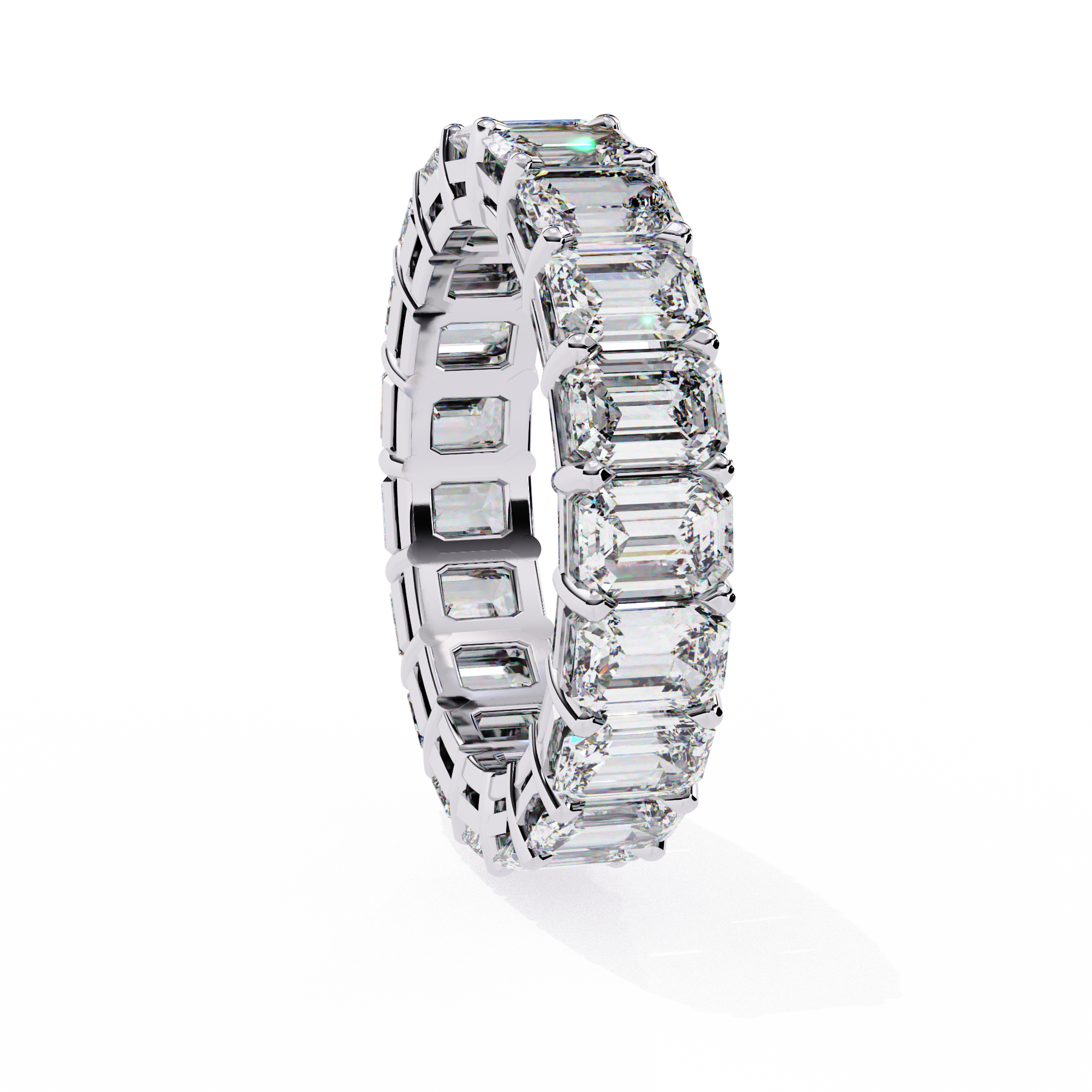 The Emerald Eternity Signature — 4.88 Carat EF/VS Lab Grown Diamond Ring