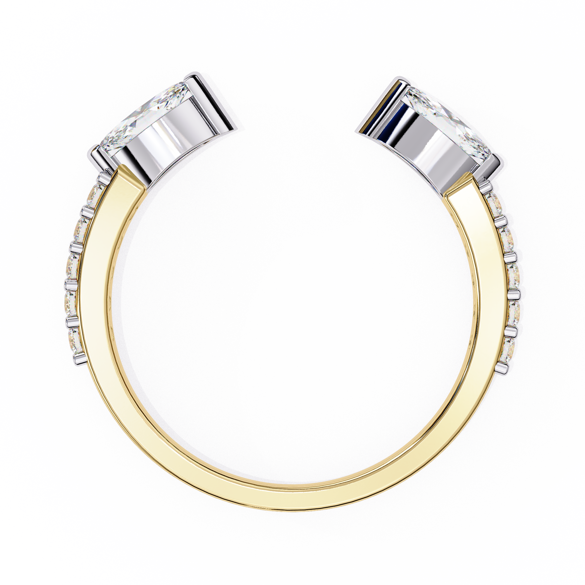 Solitairekart 0.47ct 14K Gold Studded Natural Diamond Marquise Shape Ring-HI Color, VS-SI Clarity