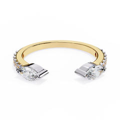 Solitairekart 0.47ct EF Color VS Clarity Natural Diamond Marquise Ring in 14K Gold