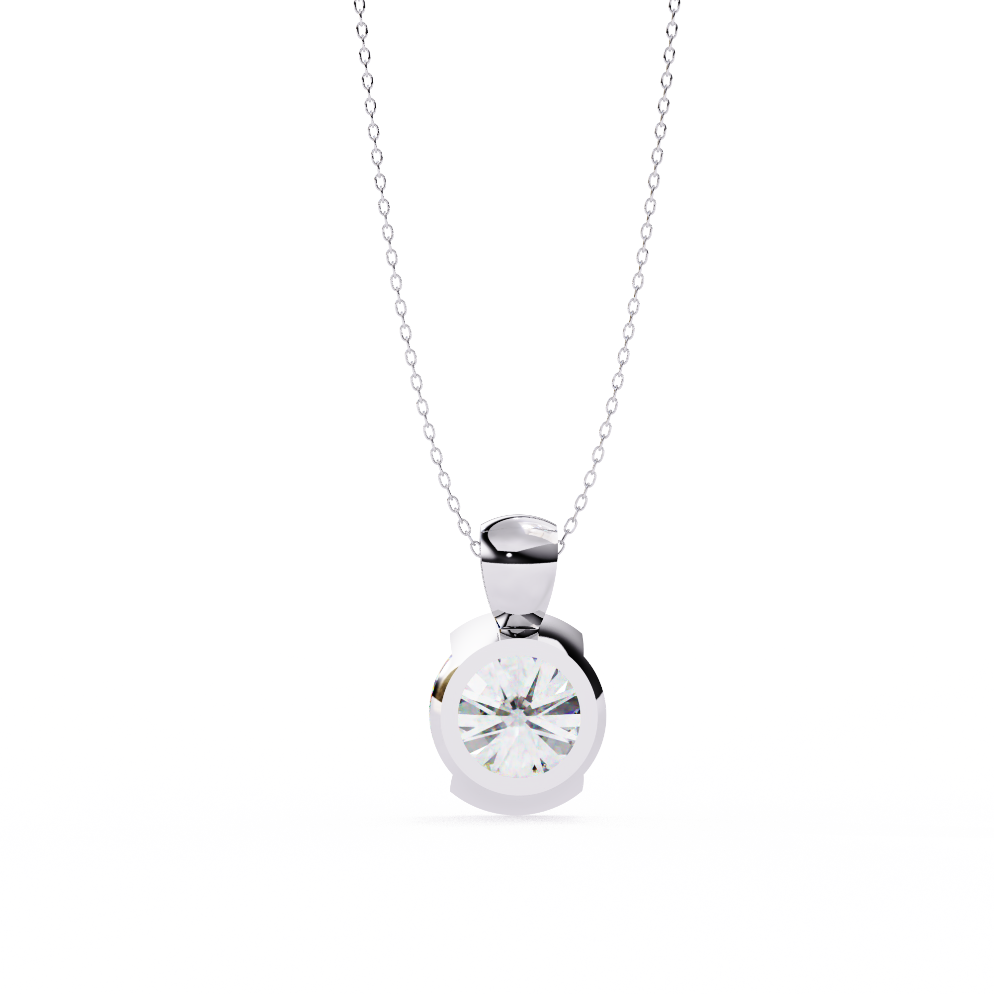 2.22 Carat Round Shape Lab Diamond Pendant Necklace – F Color VVS2 Clarity