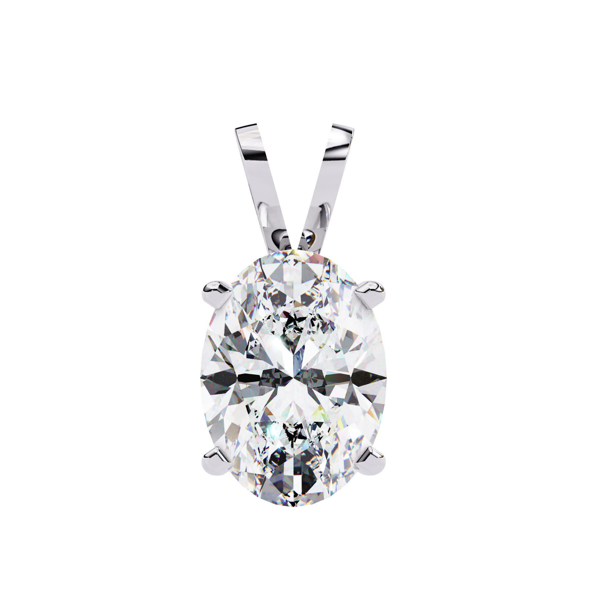 2.48 Carat Oval Shape Lab-Grown Diamond Pendant Necklace – E Color VS1 Clarity
