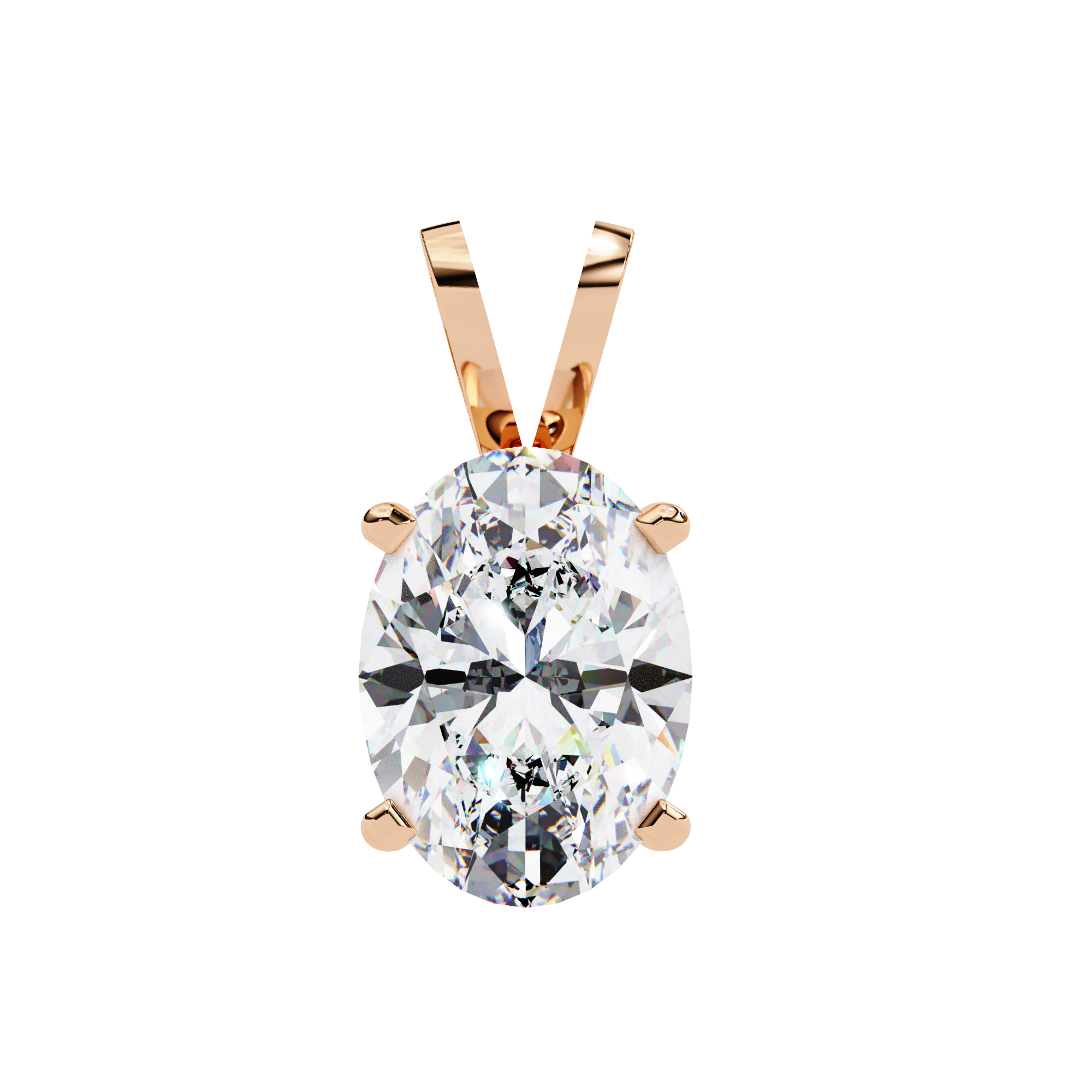 2.48 Carat Oval Shape Lab-Grown Diamond Pendant Necklace – E Color VS1 Clarity