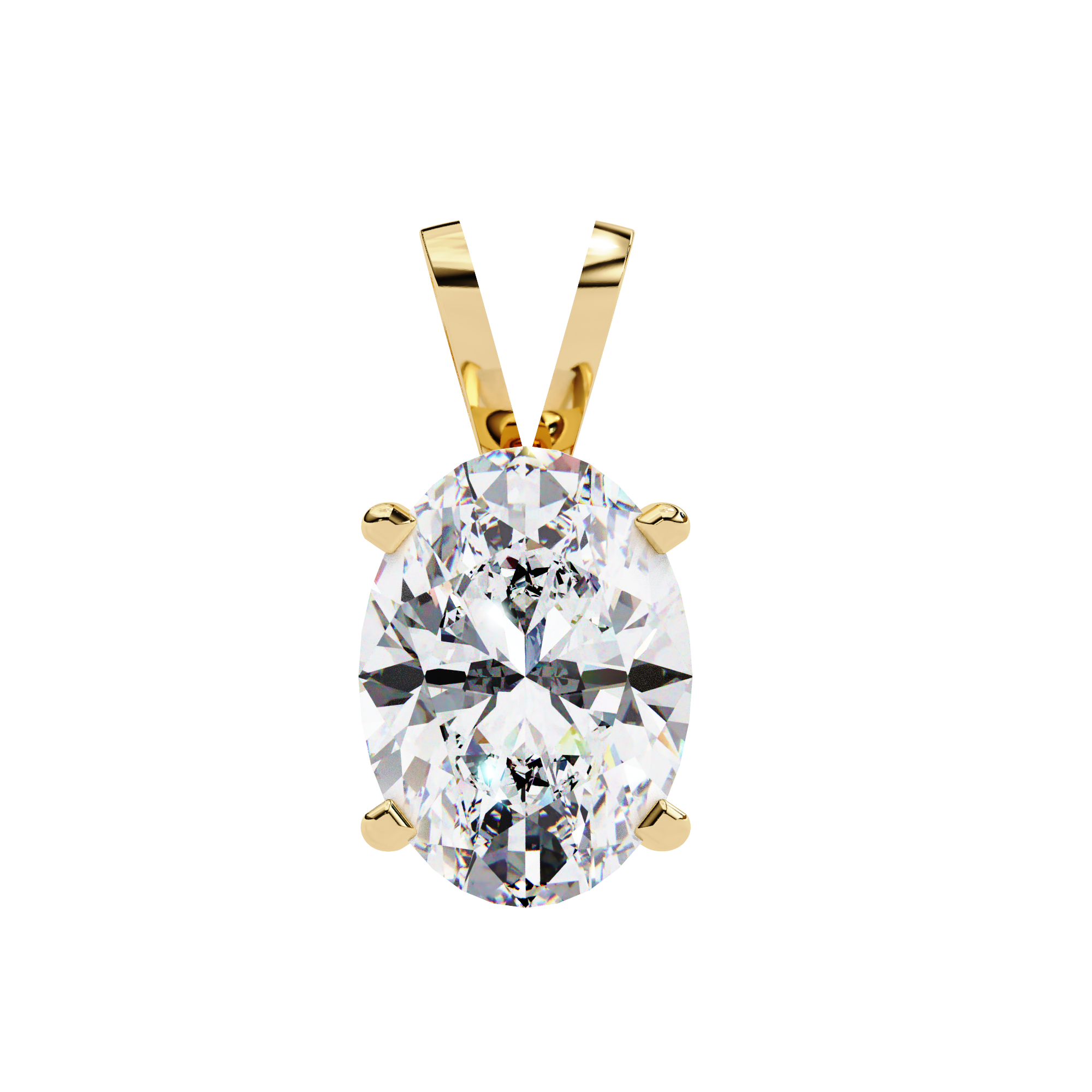 2.48 Carat Oval Shape Lab-Grown Diamond Pendant Necklace – E Color VS1 Clarity