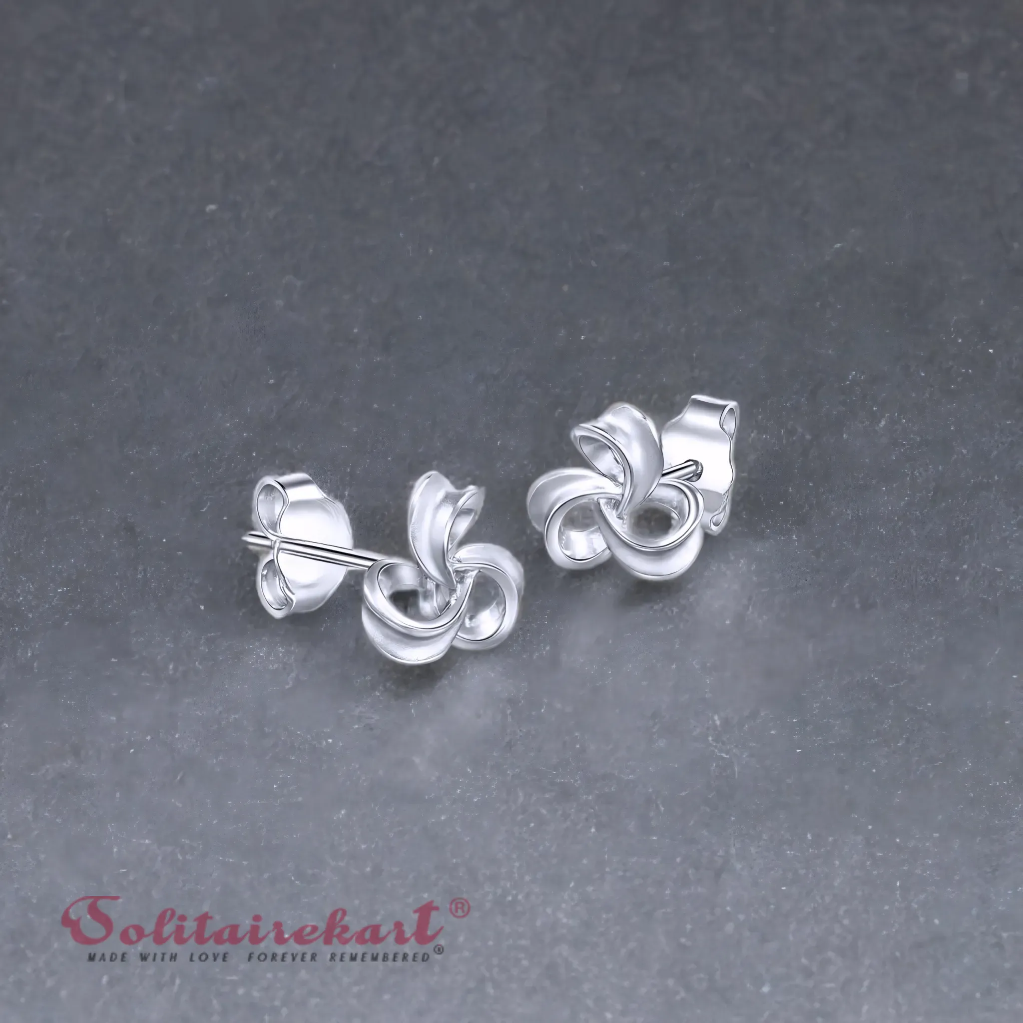 Solitairekart 2.17 Gram Elegant Petal Swirl Earrings
