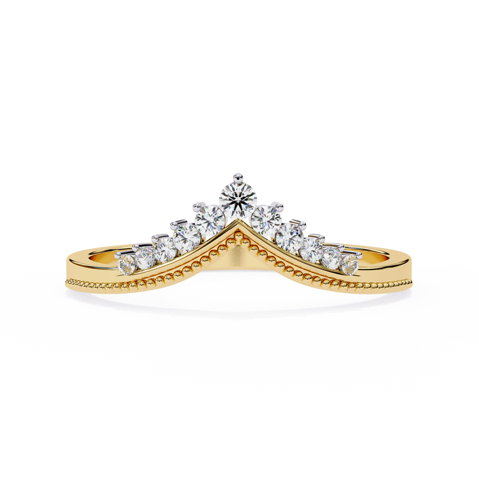 Solitairekart 0.15ct Natural Diamond Regal Tiara Band-HI Color, VS-SI Clarity