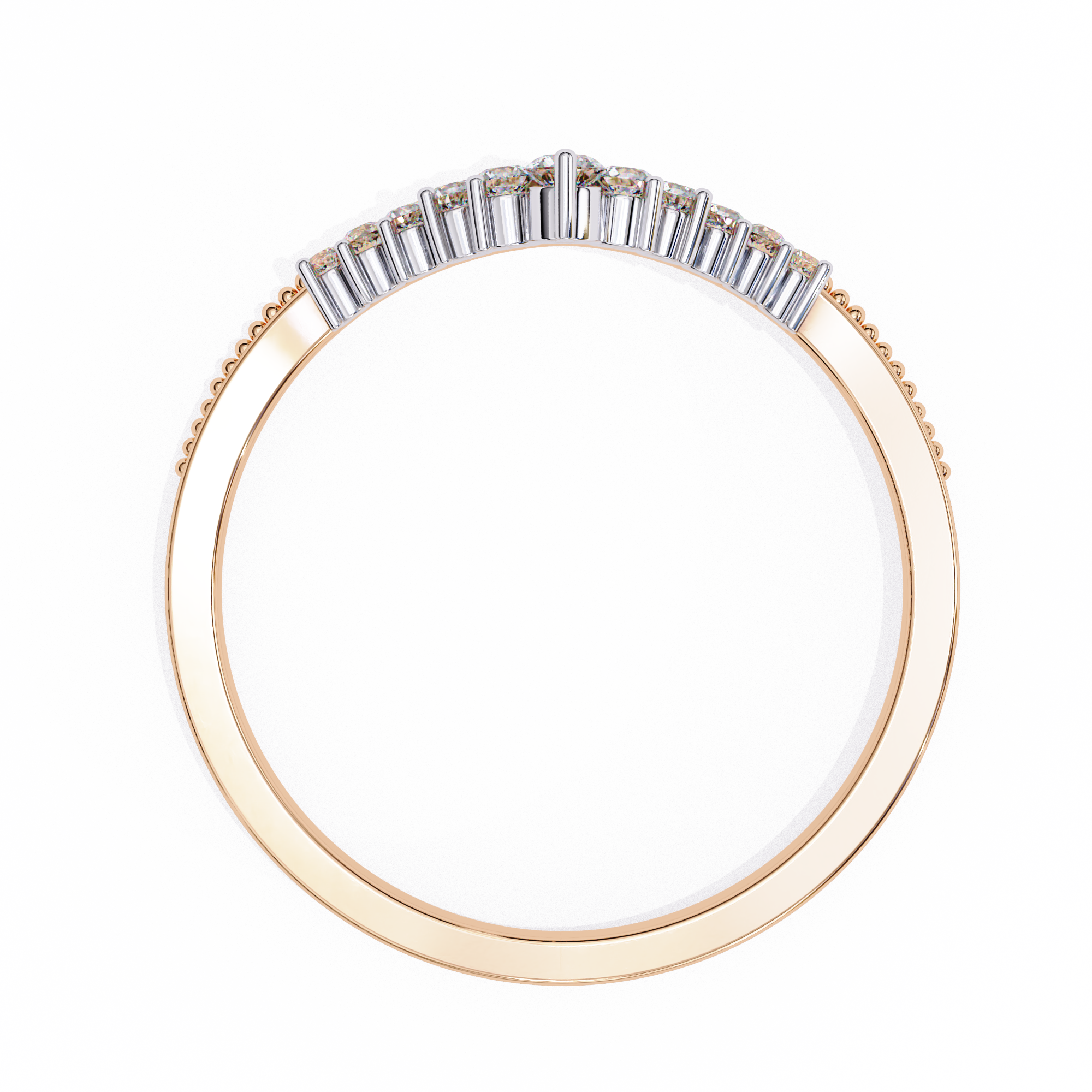 Solitairekart 0.15ct Natural Diamond Regal Tiara Band-HI Color, VS-SI Clarity