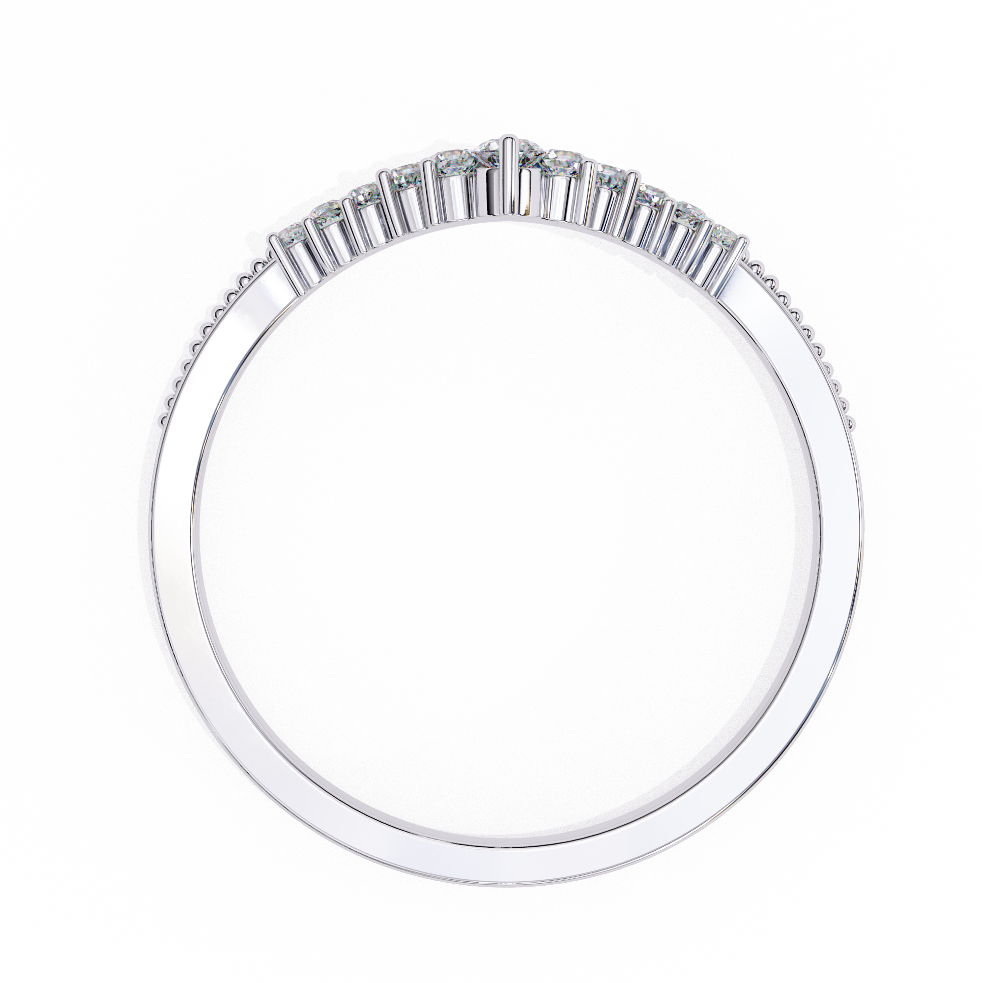 Solitairekart 0.15ct Natural Diamond Regal Tiara Band-HI Color, VS-SI Clarity