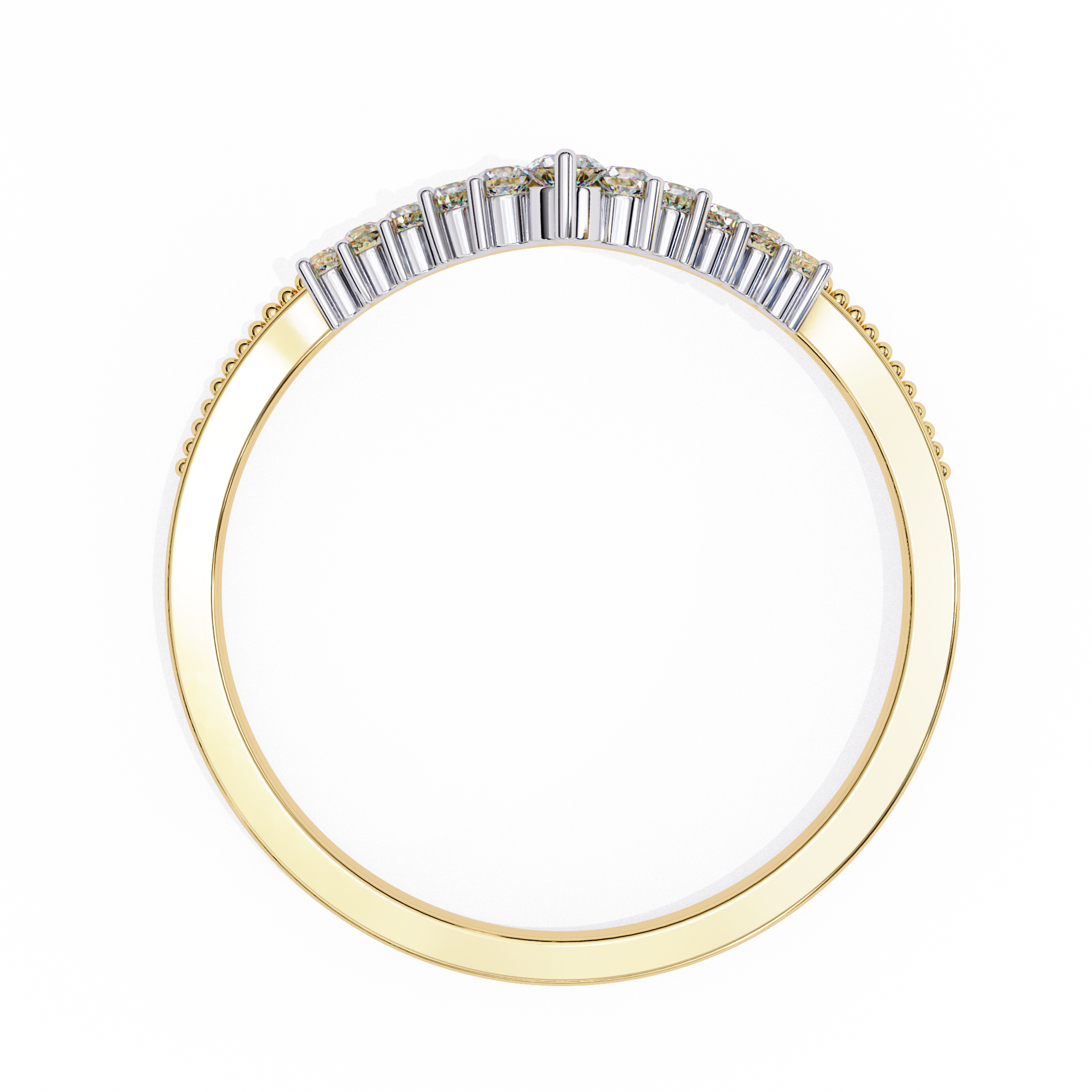 Solitairekart 0.15ct Natural Diamond Regal Tiara Band-HI Color, VS-SI Clarity