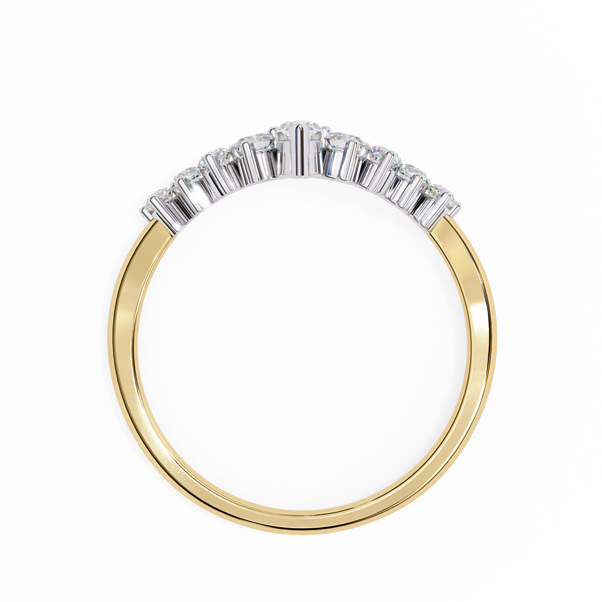 0.38 Carat Round & Marquise Lab Grown Diamond Tiara Wedding Band
