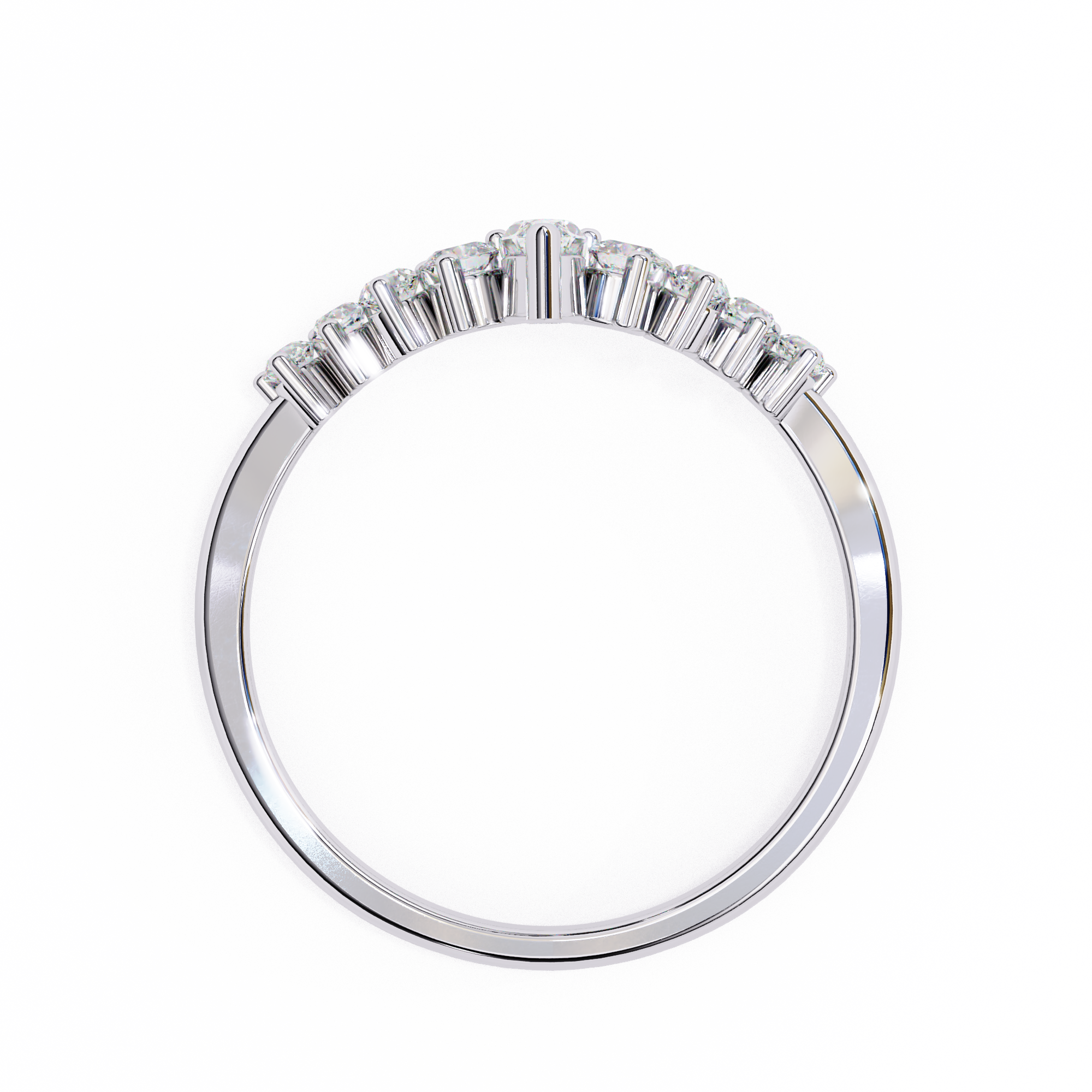 0.38 Carat Round & Marquise Lab Grown Diamond Tiara Wedding Band