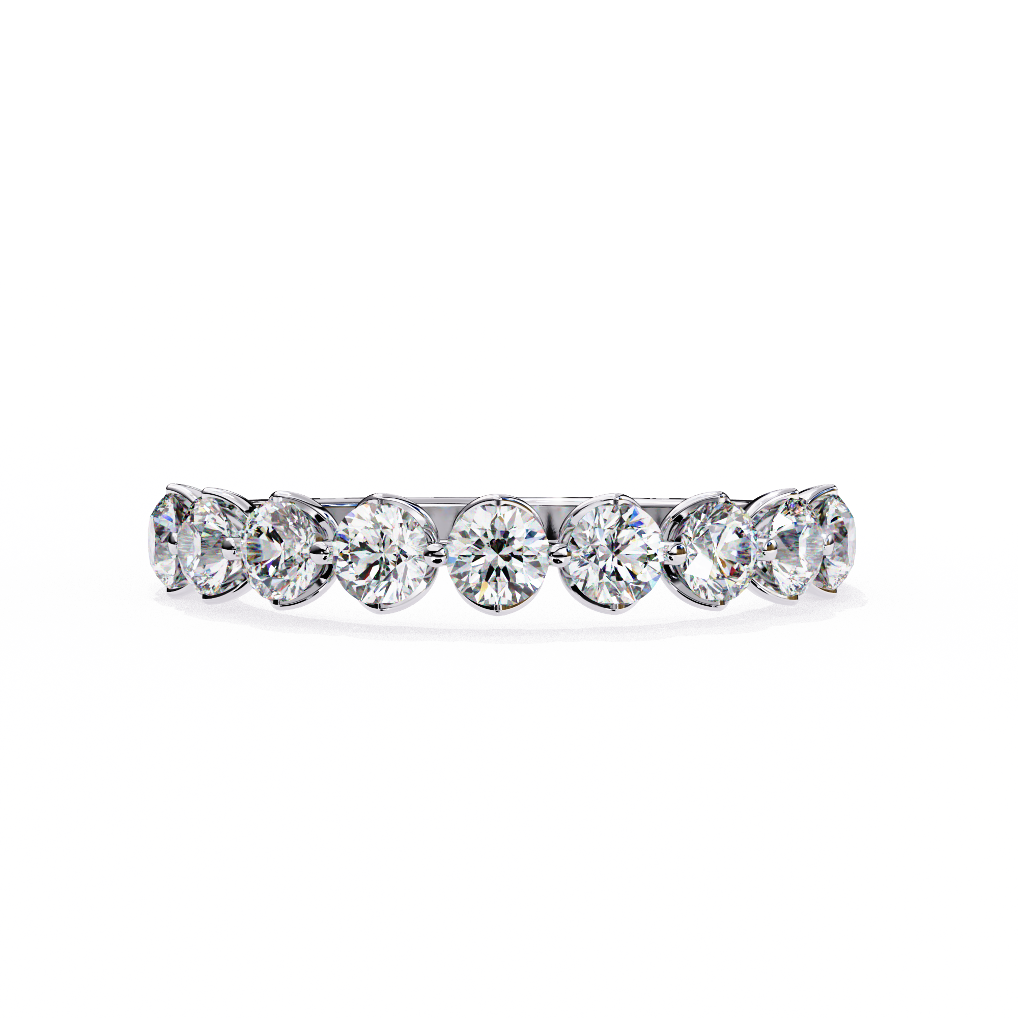 Modern 0.97 Carat Bezel Set Lab Grown Diamond Band