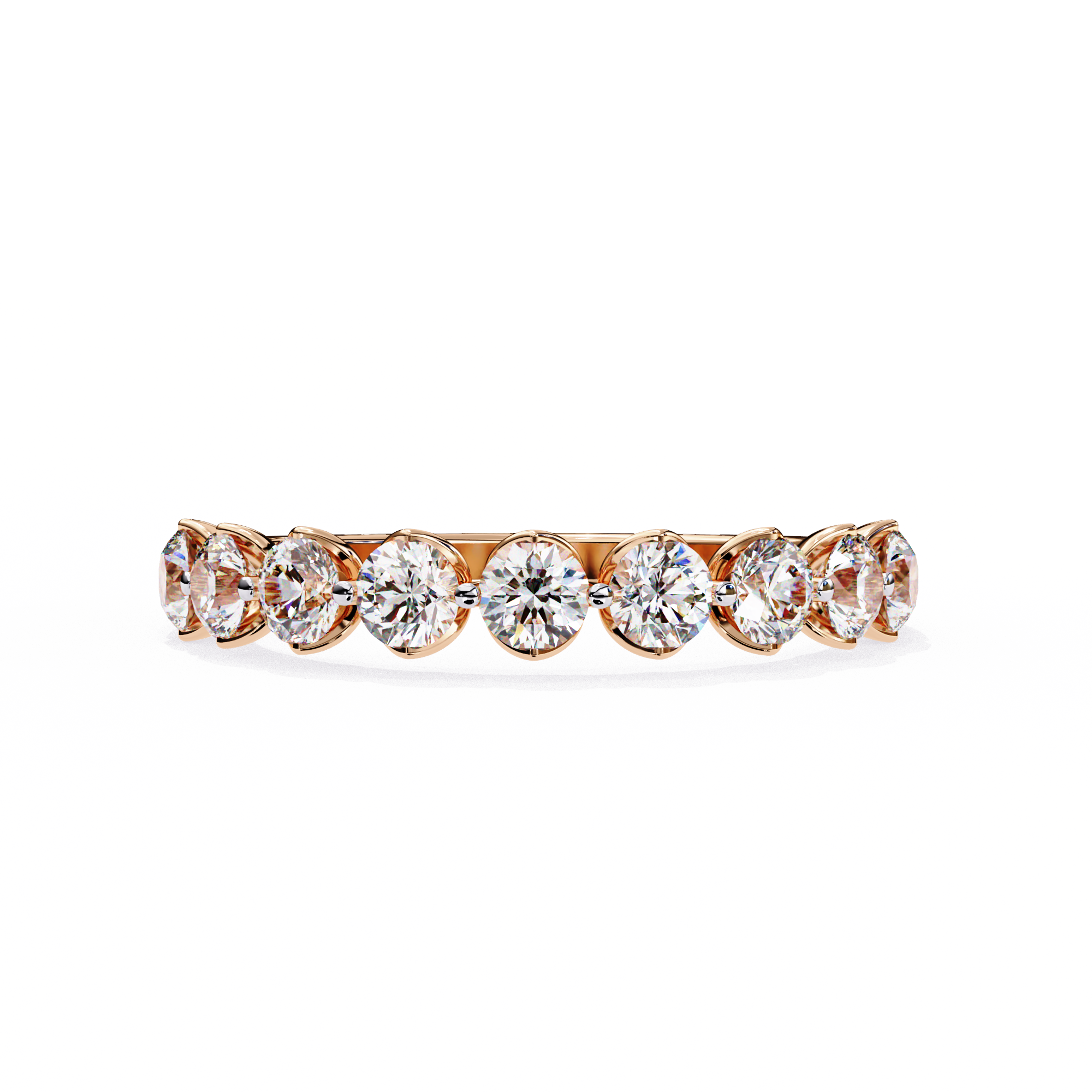 Modern 0.97 Carat Bezel Set Lab Grown Diamond Band