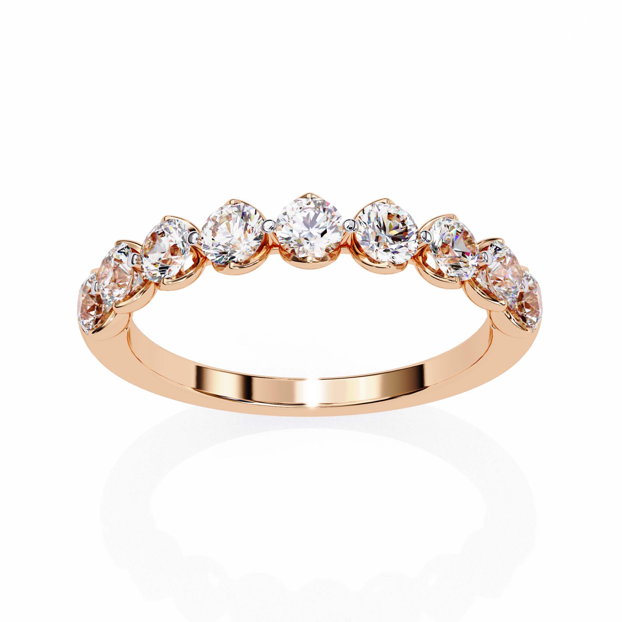Modern 0.97 Carat Bezel Set Lab Grown Diamond Band