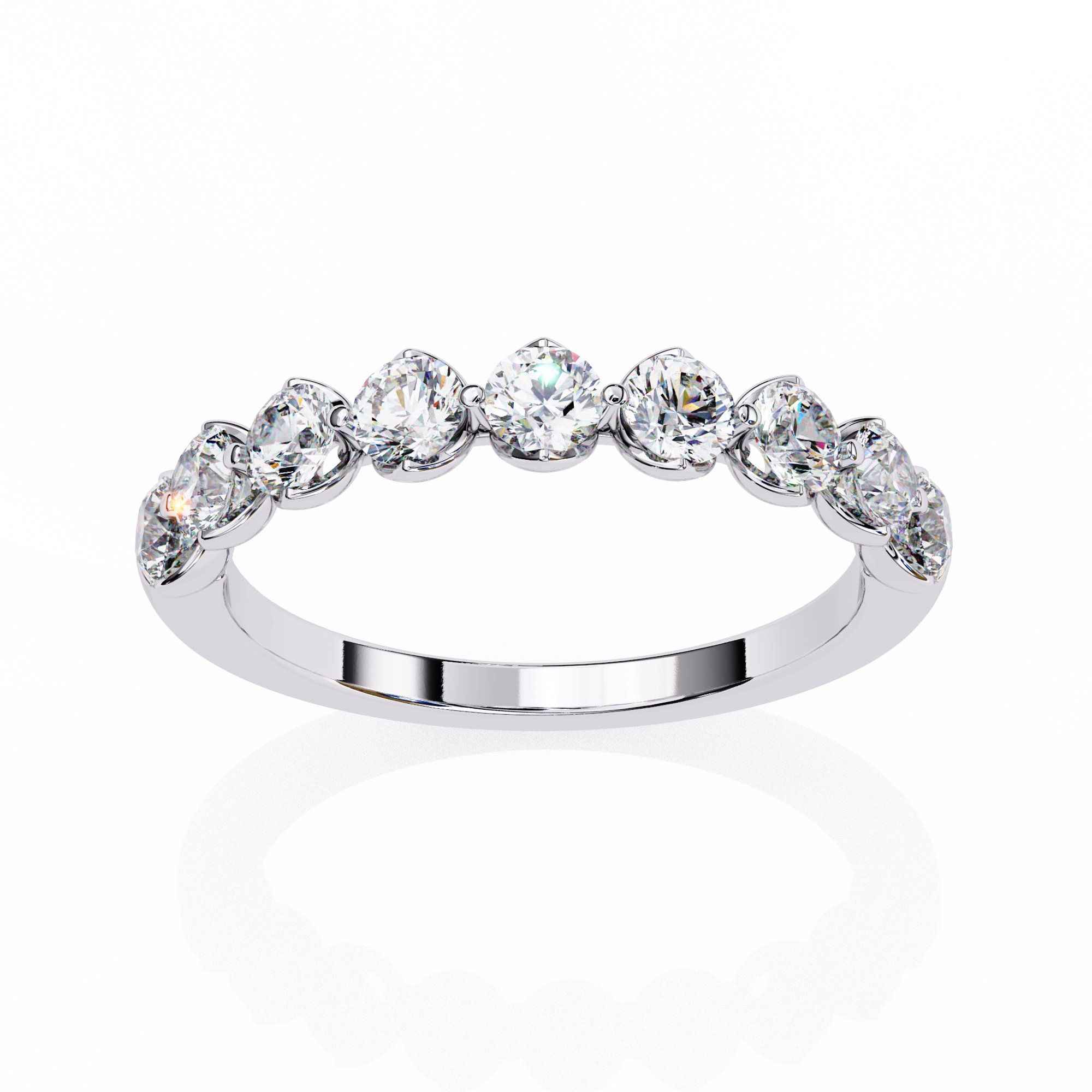 Modern 0.97 Carat Bezel Set Lab Grown Diamond Band
