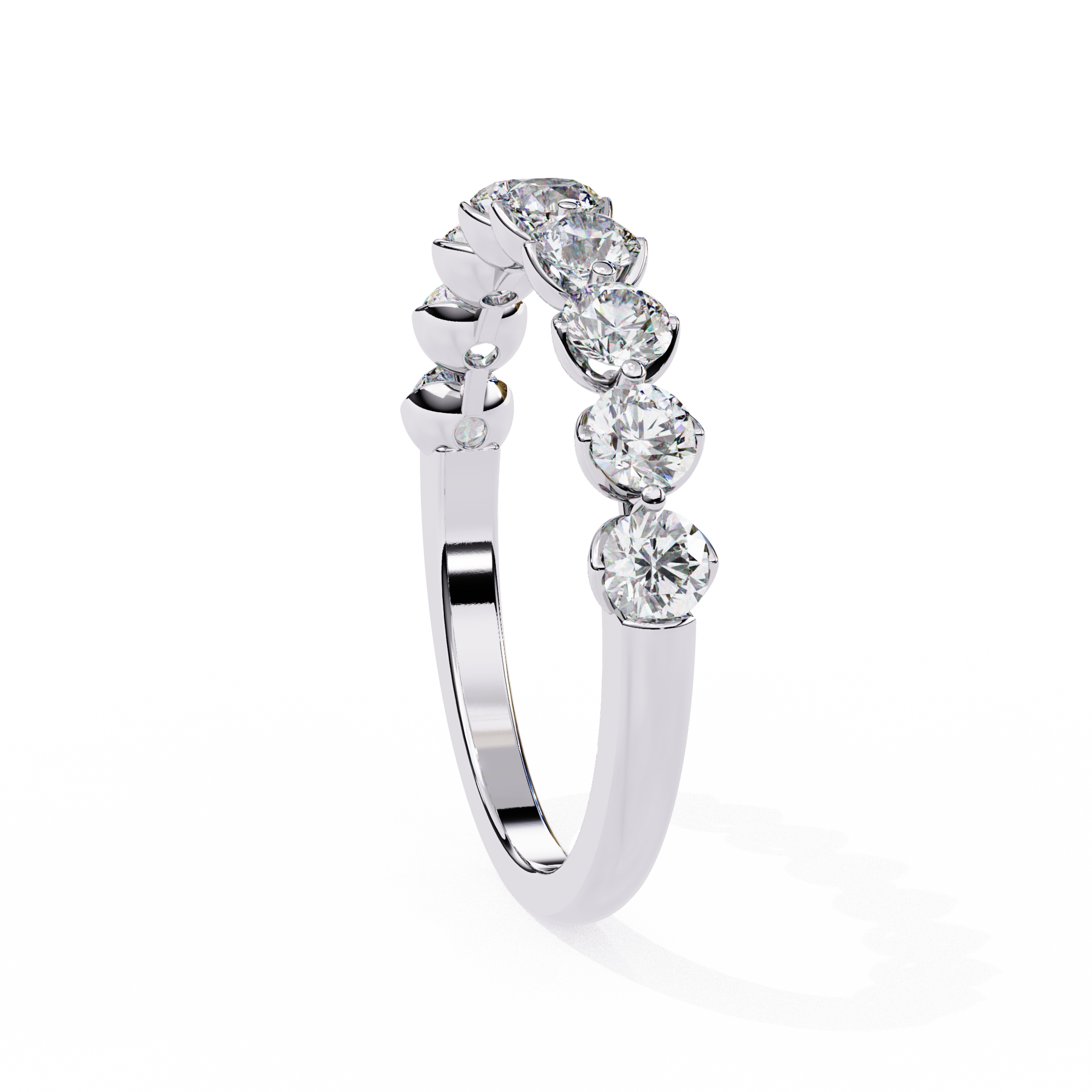 Modern 0.97 Carat Bezel Set Lab Grown Diamond Band