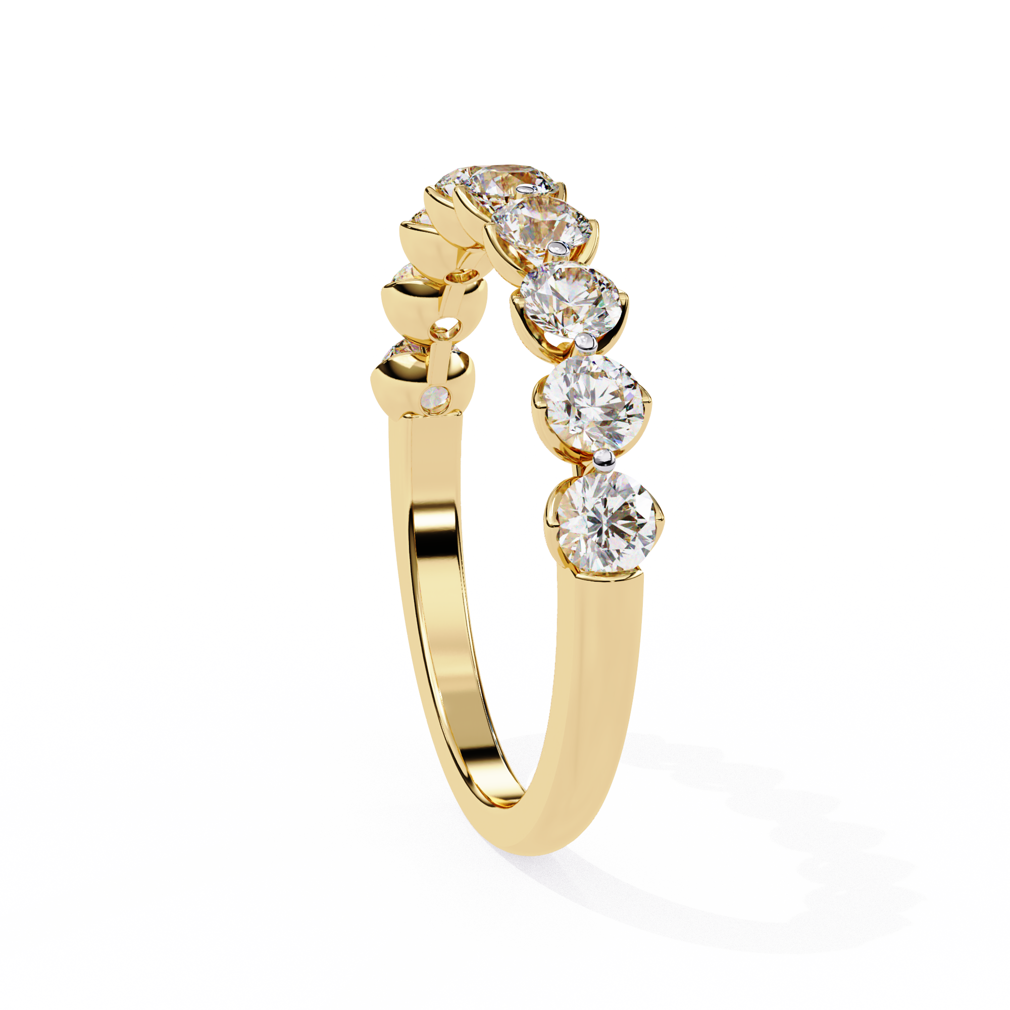 Modern 0.97 Carat Bezel Set Lab Grown Diamond Band