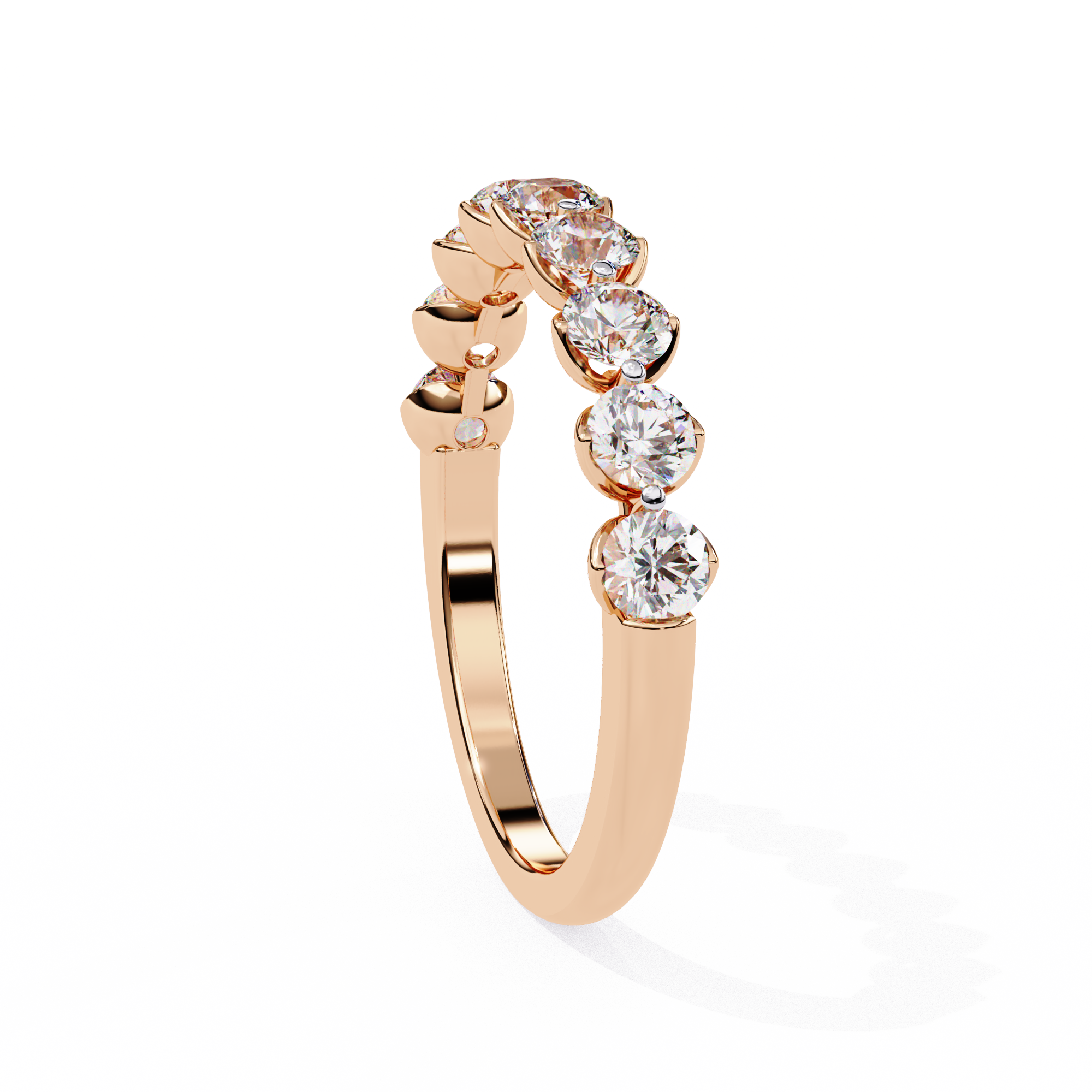 Modern 0.97 Carat Bezel Set Lab Grown Diamond Band