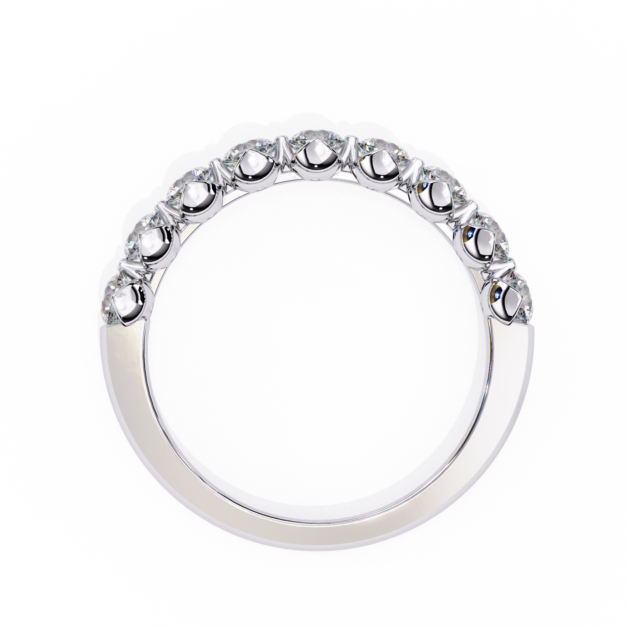 Modern 0.97 Carat Bezel Set Lab Grown Diamond Band