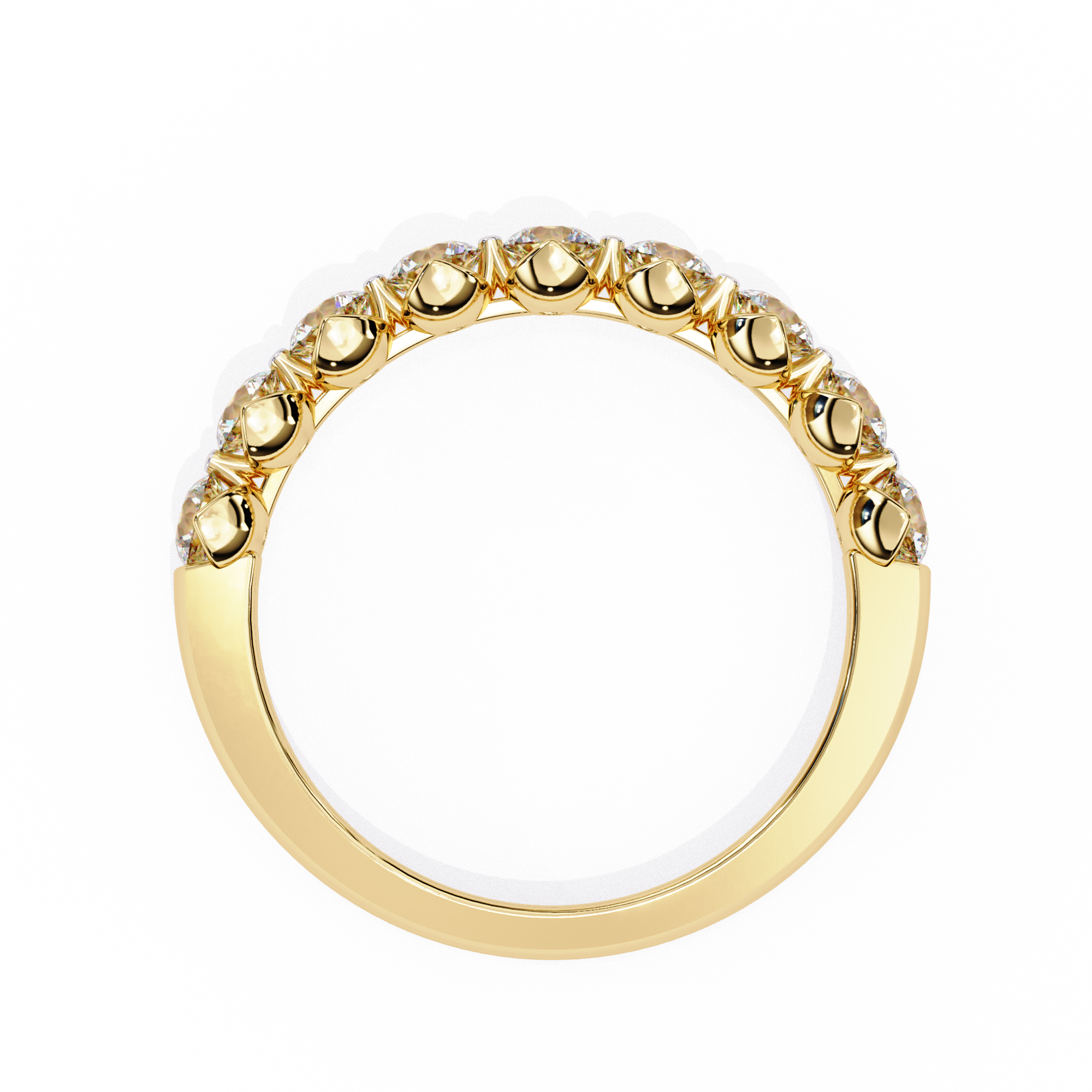 Modern 0.97 Carat Bezel Set Lab Grown Diamond Band