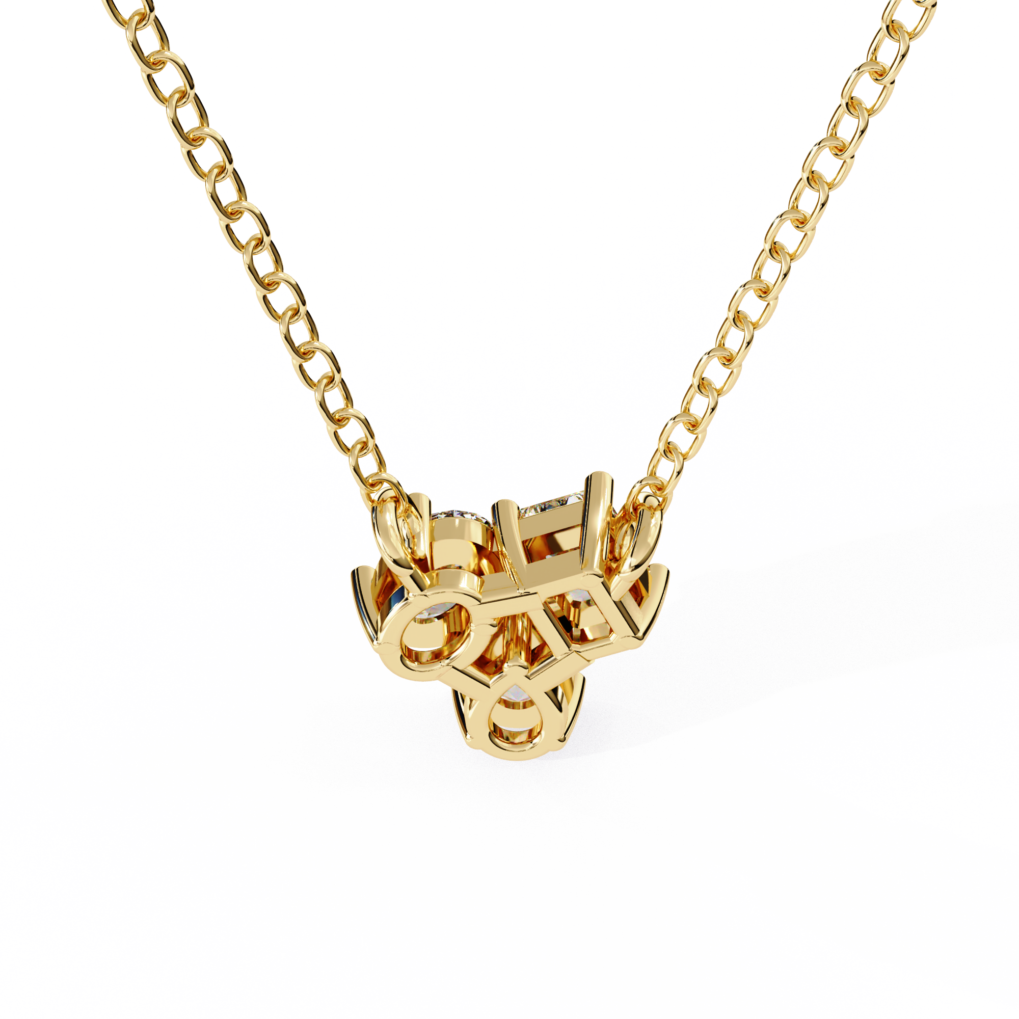 0.93 Carat Multi-Shape Lab-Grown Diamond Pendant Necklace – EF Color VS Clarity