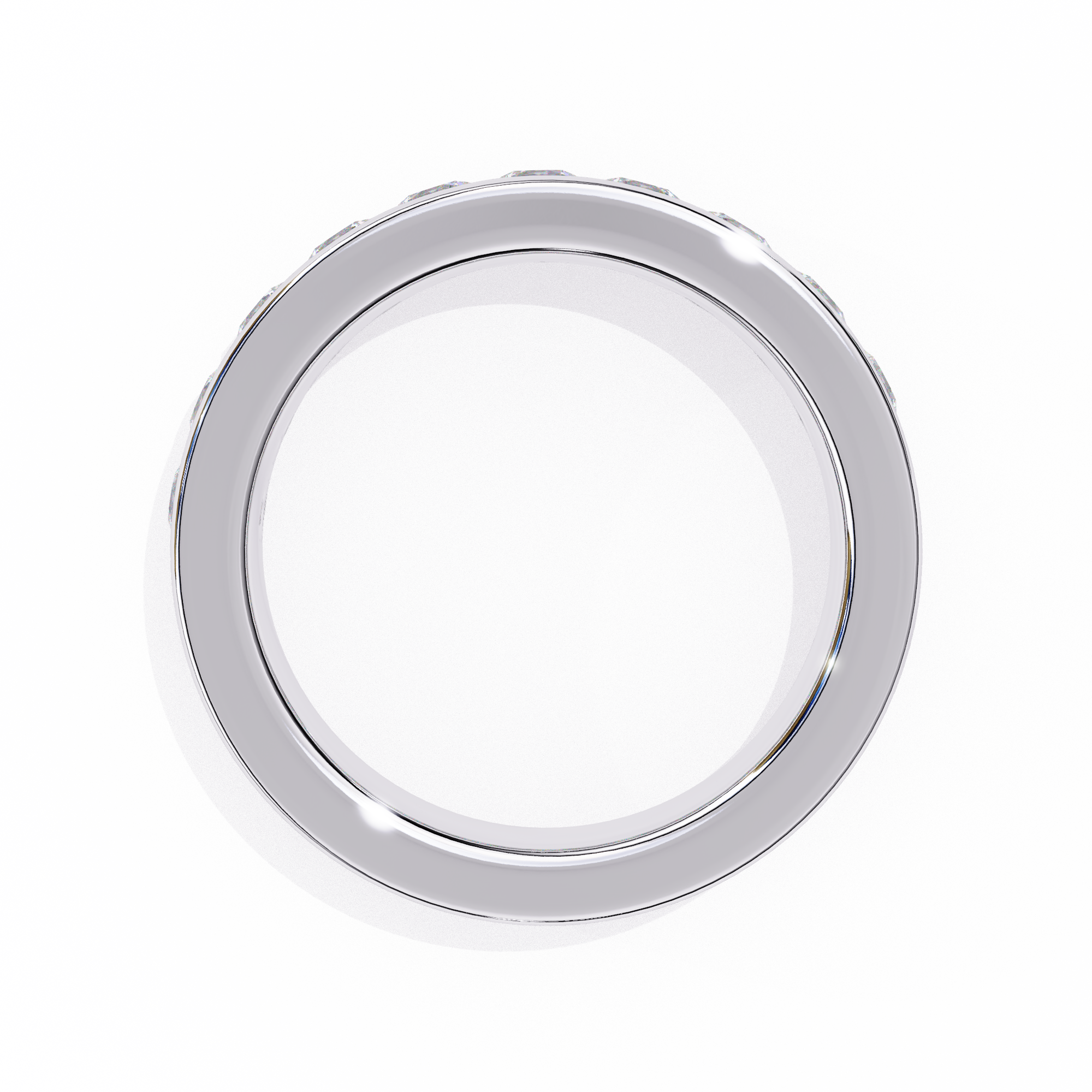 Elegant 1.01 Carat Round Lab Grown Diamond Half Band Ring
