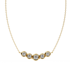 Solitairekart 0.26ct Bezel-Set Natural Diamond Bar Necklace-HI Color, VS-SI Clarity