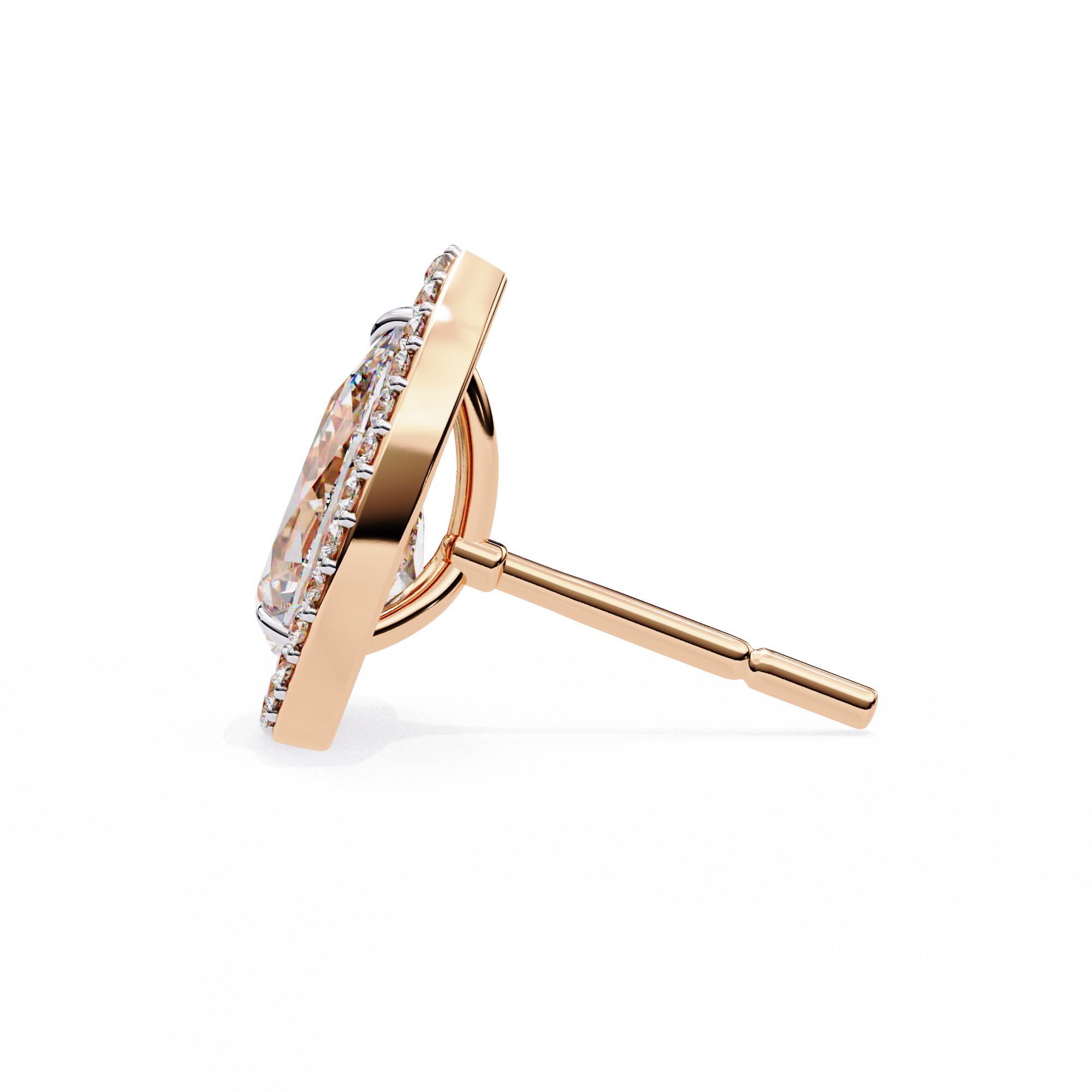 1.62 CT Natural Diamond Pear Halo Stud Earrings