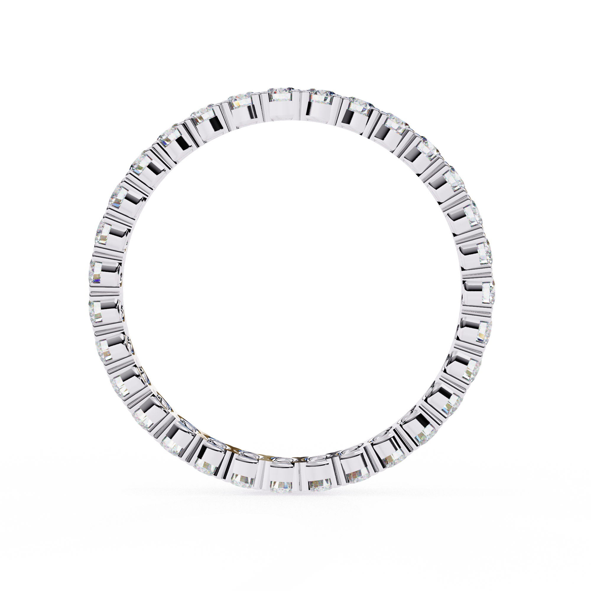 0.99 Carat Round Prong Set Lab Grown Diamond Eternity Ring