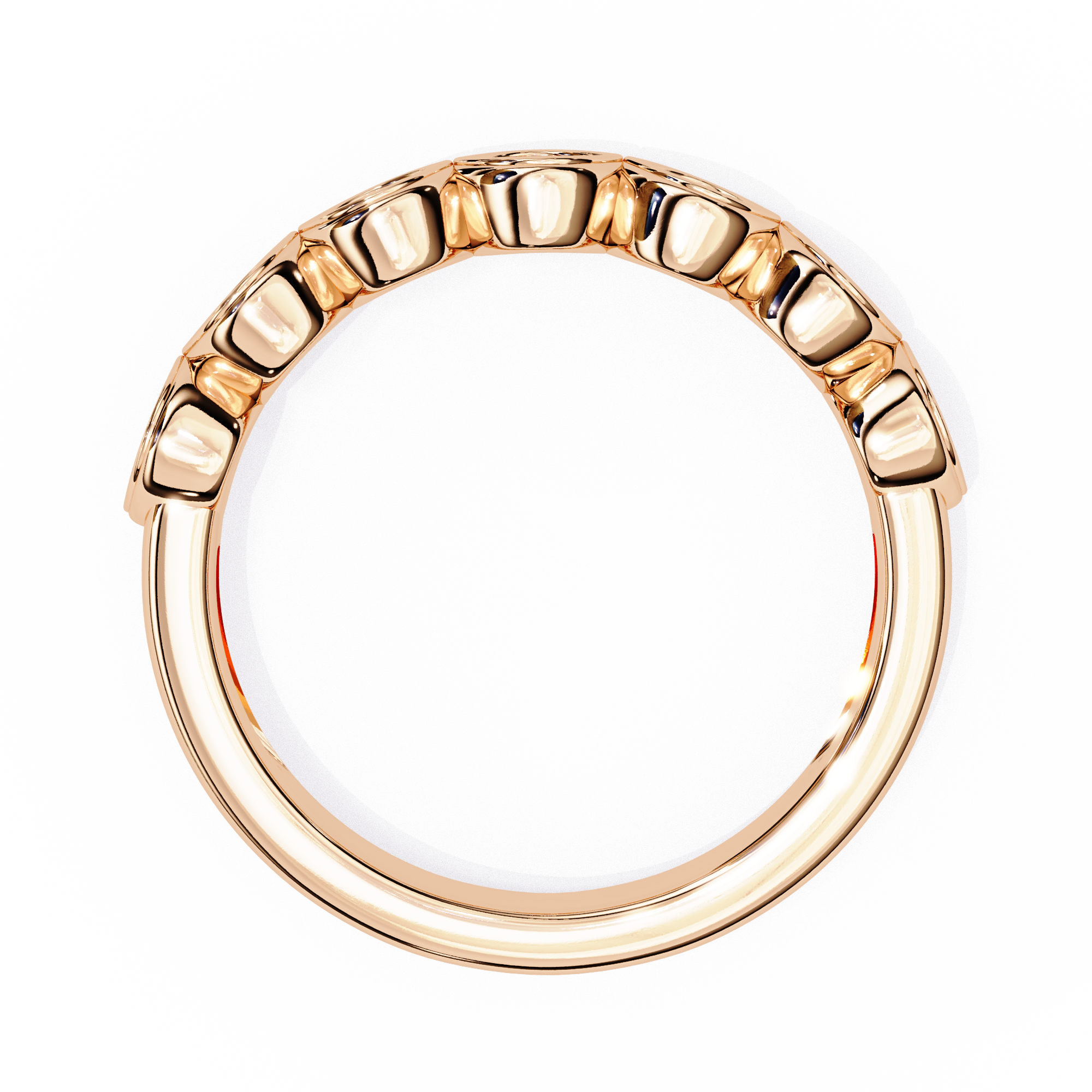 0.21 CT Round Cut Lab Grown Diamond Bezel Setting Eternity Band