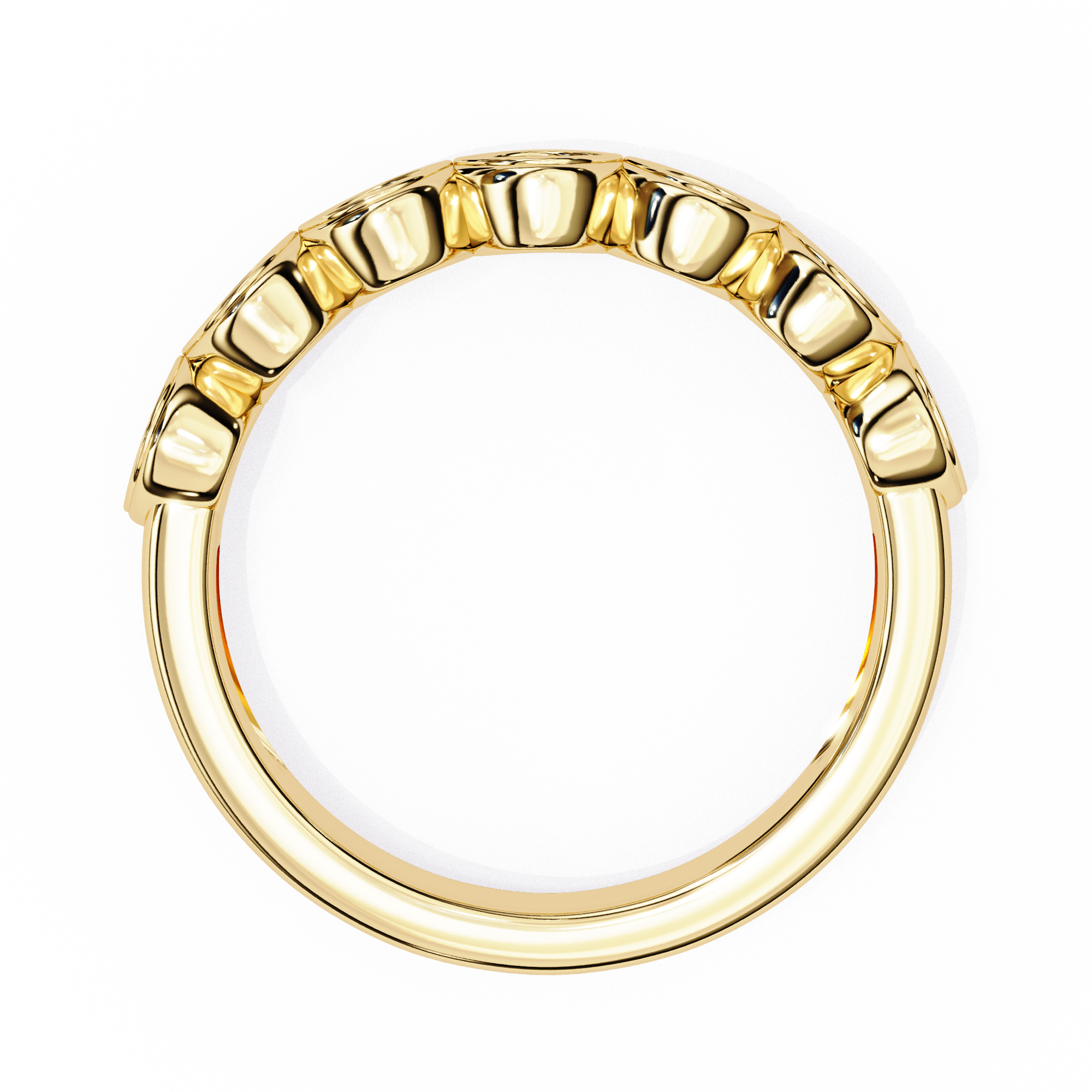 0.21 CT Round Cut Lab Grown Diamond Bezel Setting Eternity Band