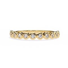 0.17 Carat Round Shape Bezel Set Lab Grown Diamond Wedding Band