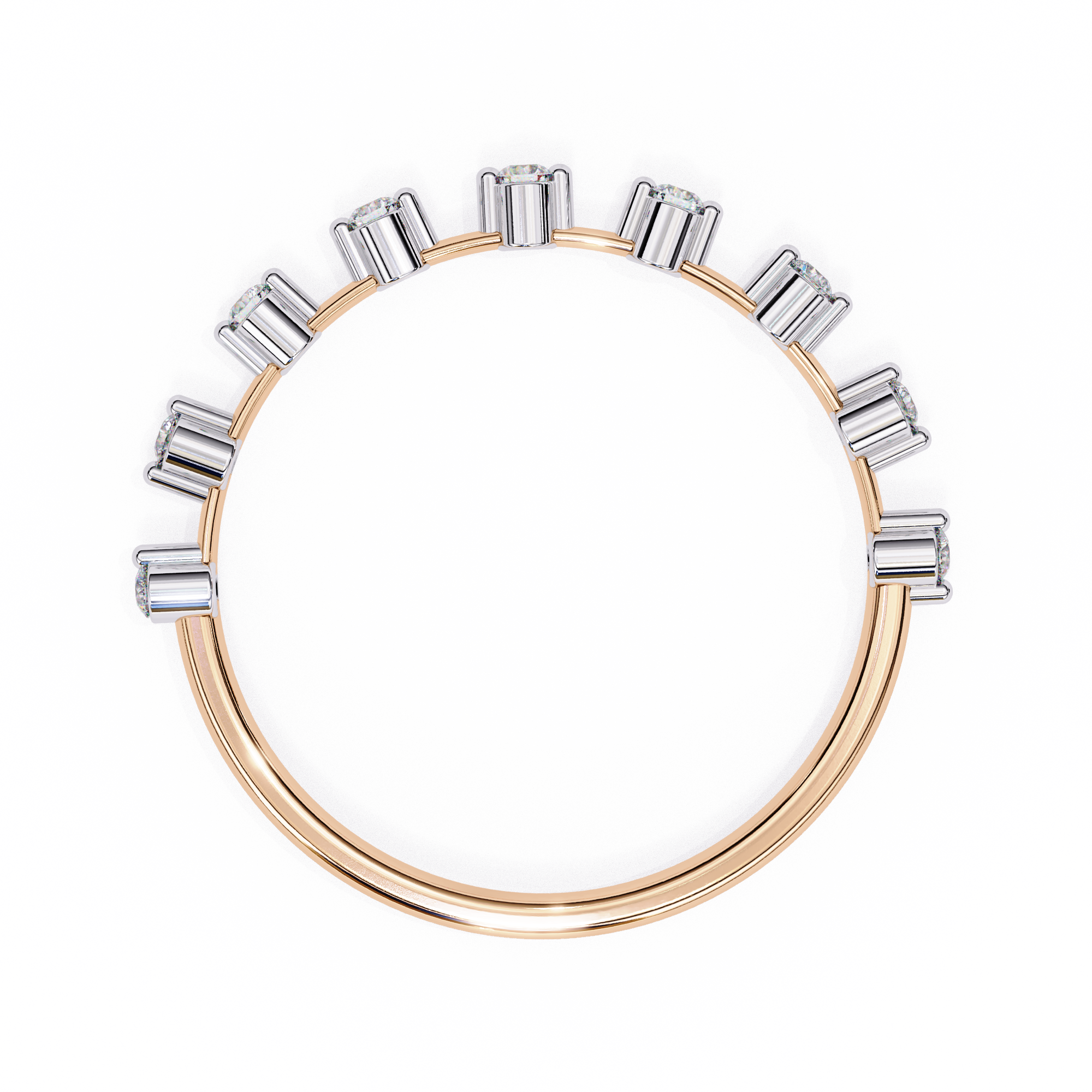 0.11 CT Round Cut Lab Grown Diamond Minimalist Wedding Ring