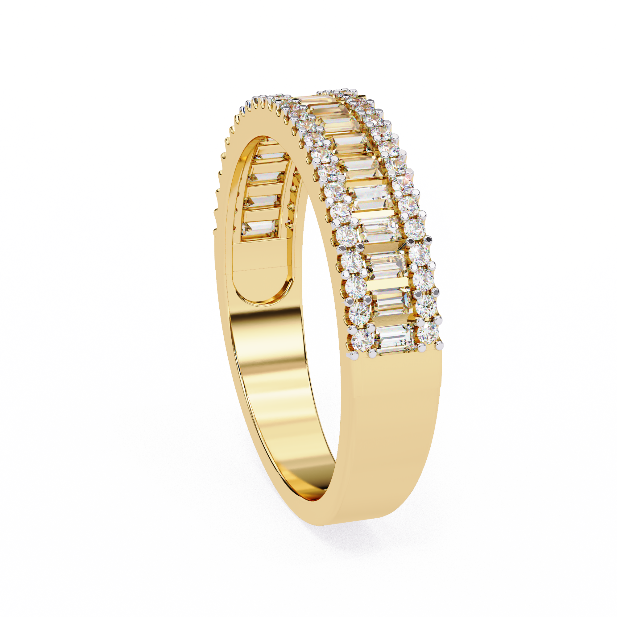 Solitairekart 0.6ct Natural Diamond Baguette Brilliance Band - HI Color, VS-SI Clarity