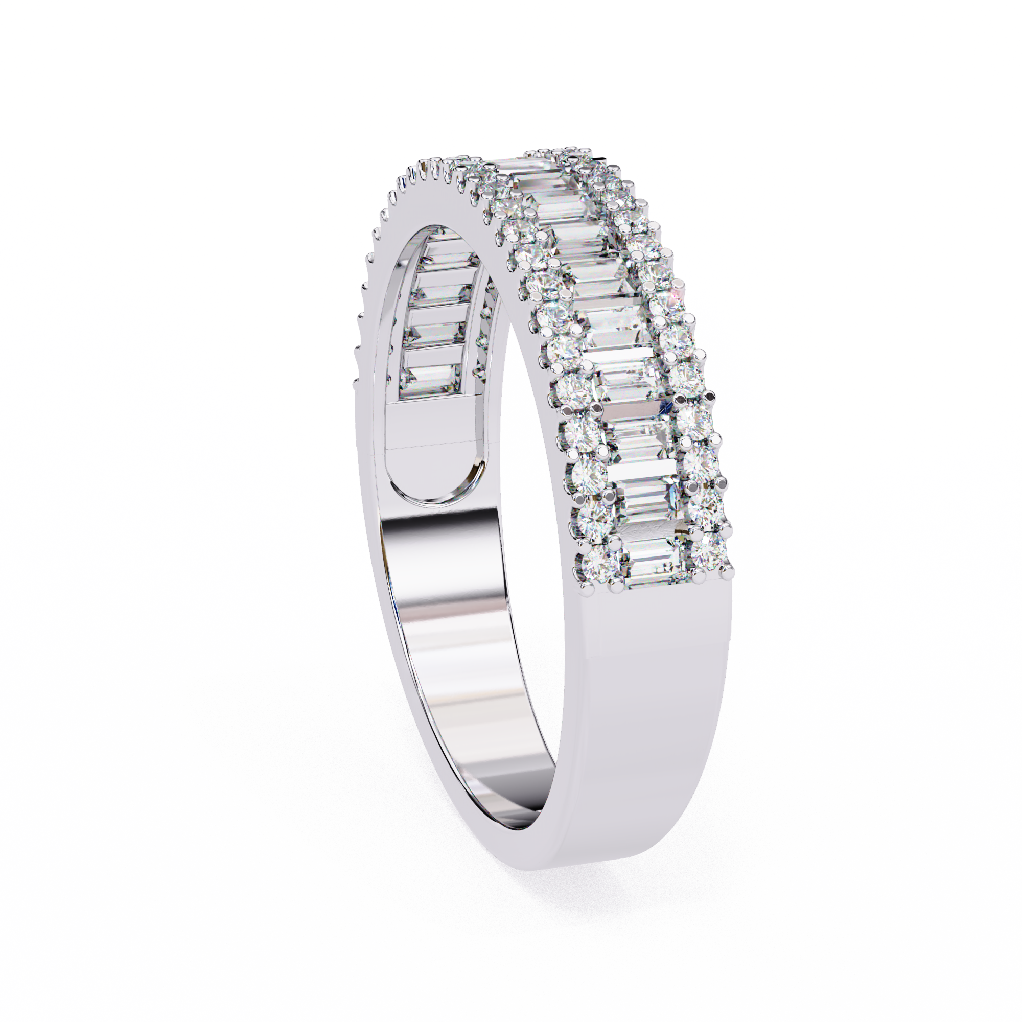 Solitairekart 0.6ct Natural Diamond Baguette Brilliance Band - HI Color, VS-SI Clarity