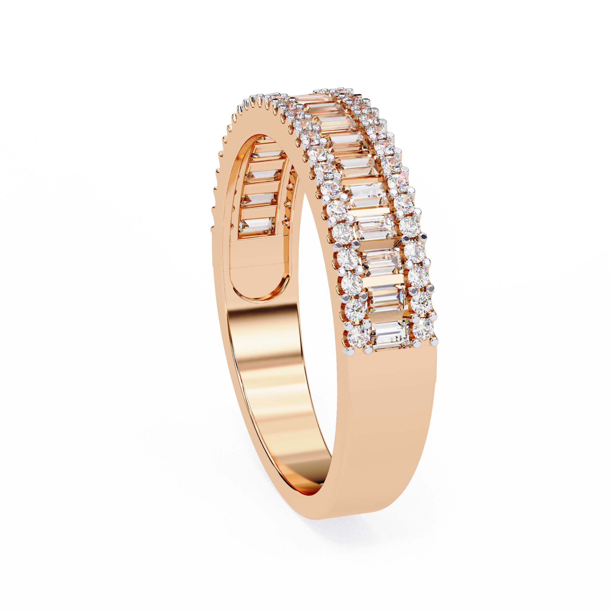 Solitairekart 0.6ct Natural Diamond Baguette Brilliance Band - HI Color, VS-SI Clarity