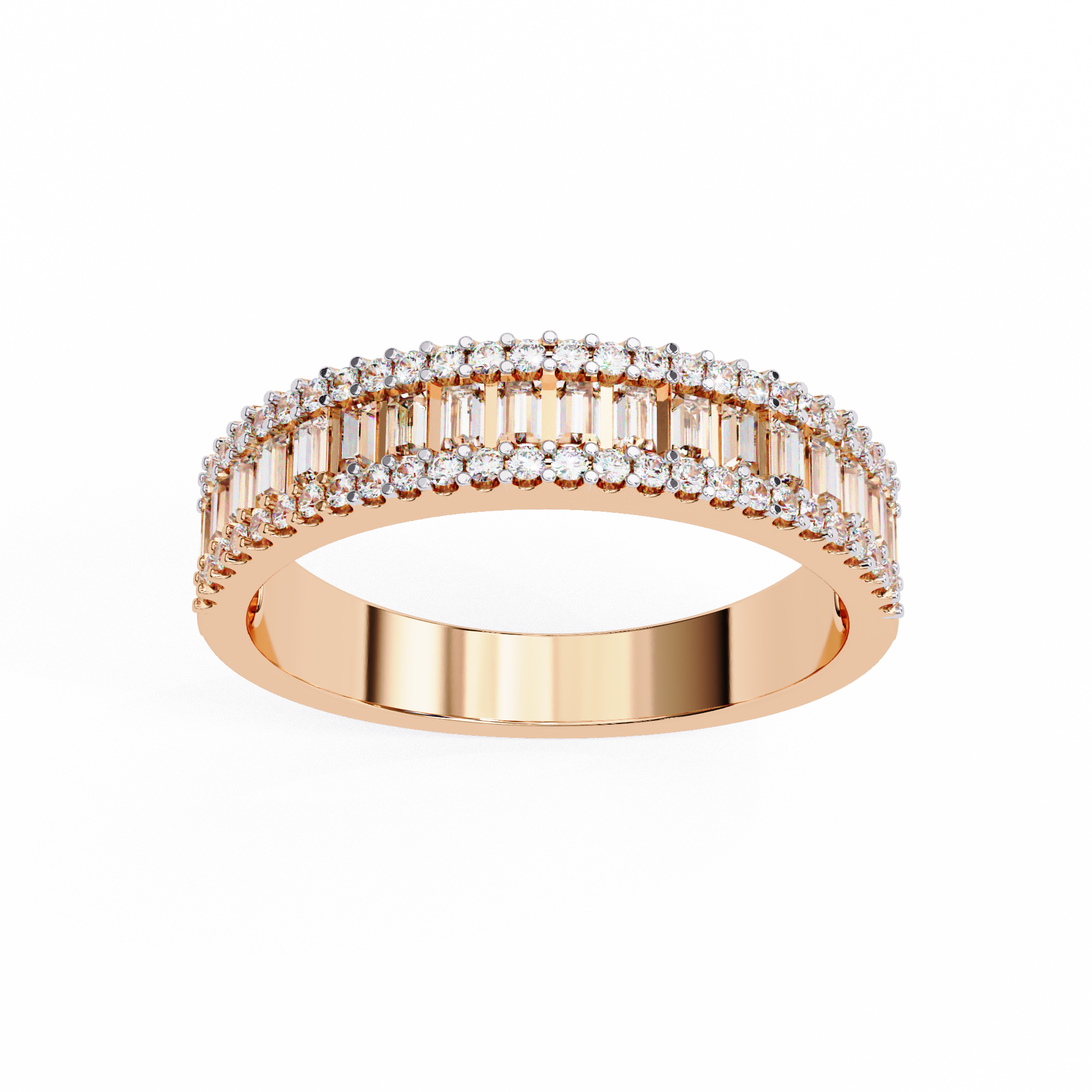 Elegant 0.60 Carat Mixed Shape Lab Grown Diamond Wedding Band