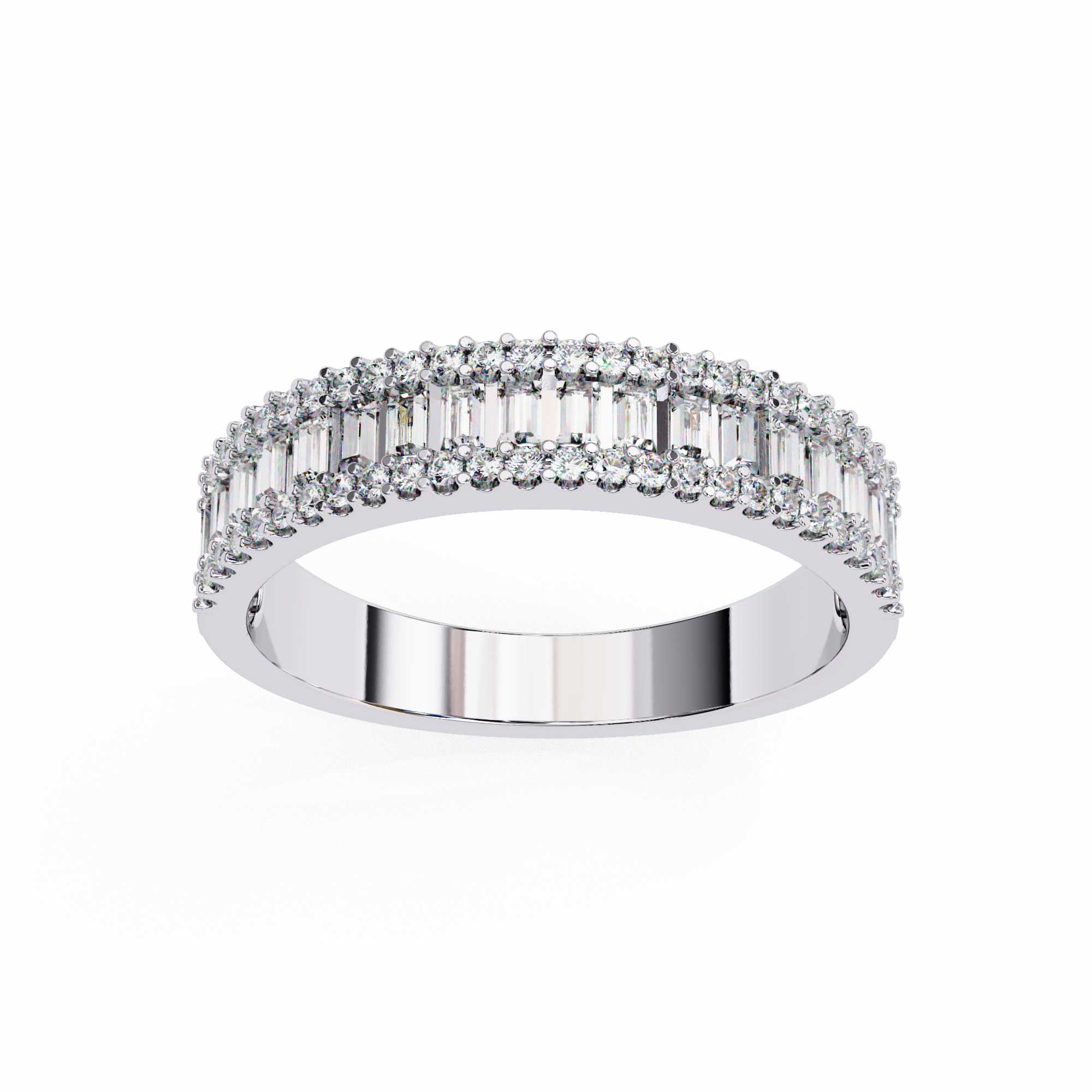 Elegant 0.60 Carat Mixed Shape Lab Grown Diamond Wedding Band
